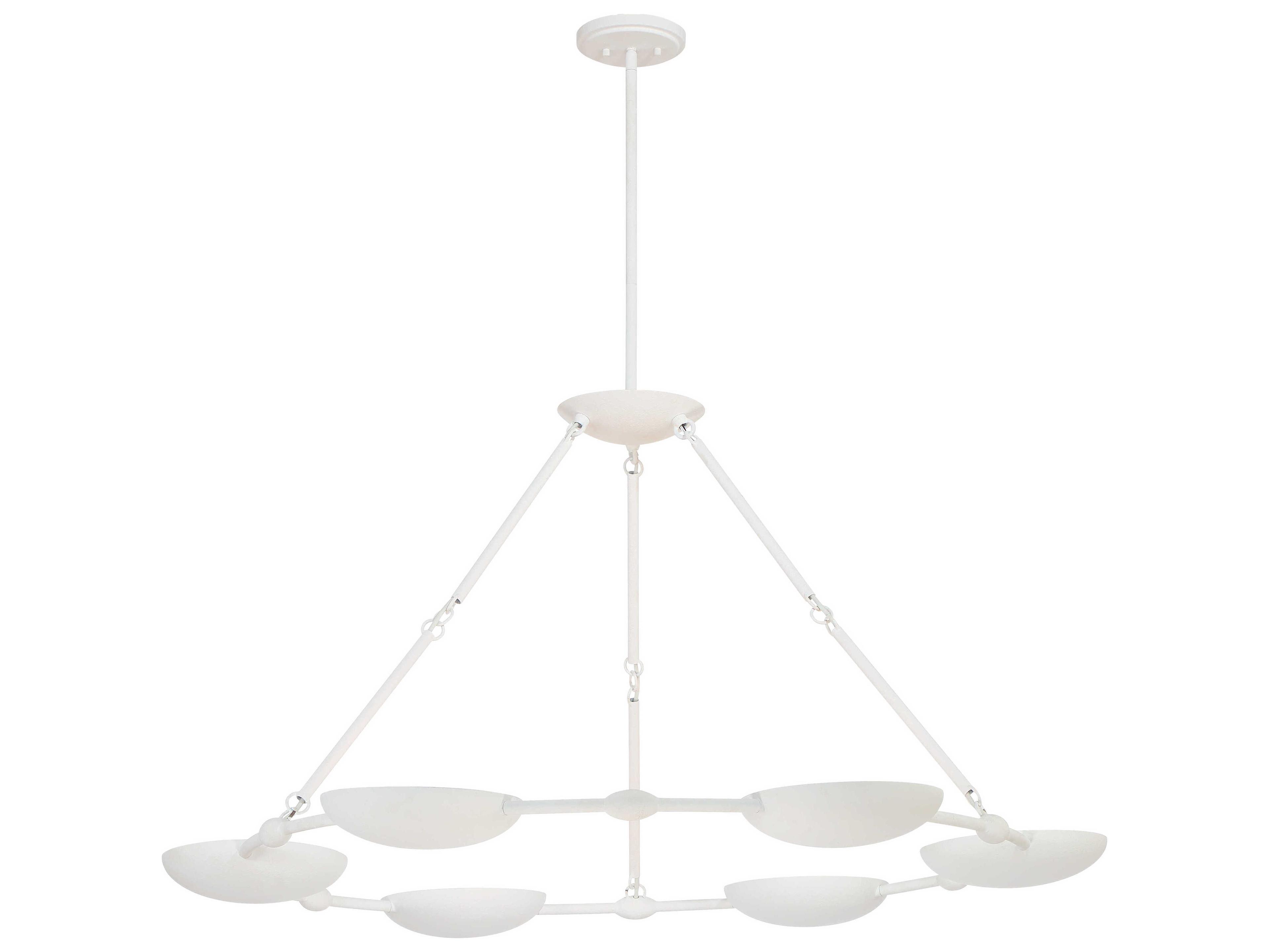 George Kovacs Undertas 6-Light Piastra Plaster White Bowl Chandelier