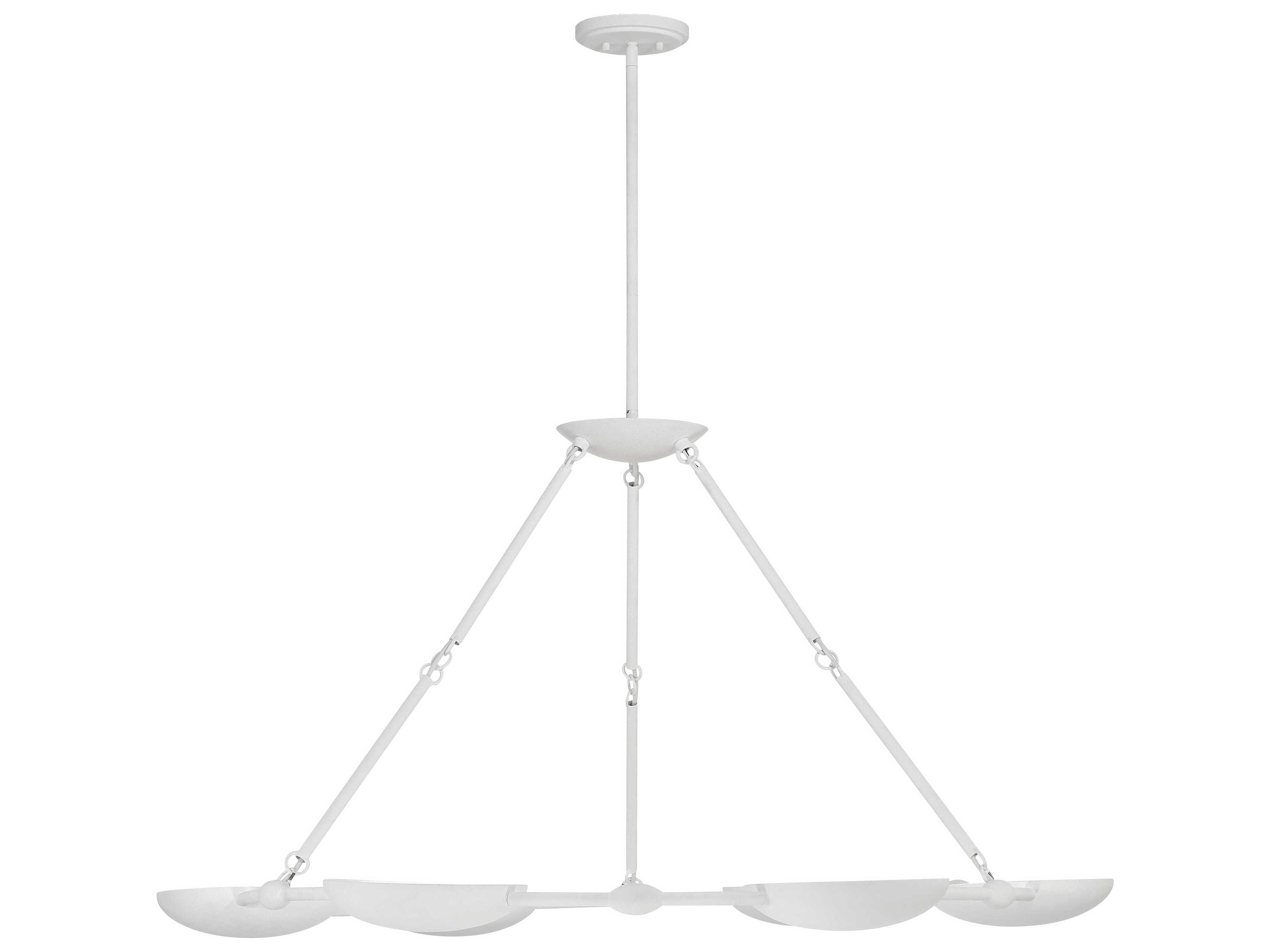 George Kovacs Undertas 6-Light Piastra Plaster White Bowl Chandelier