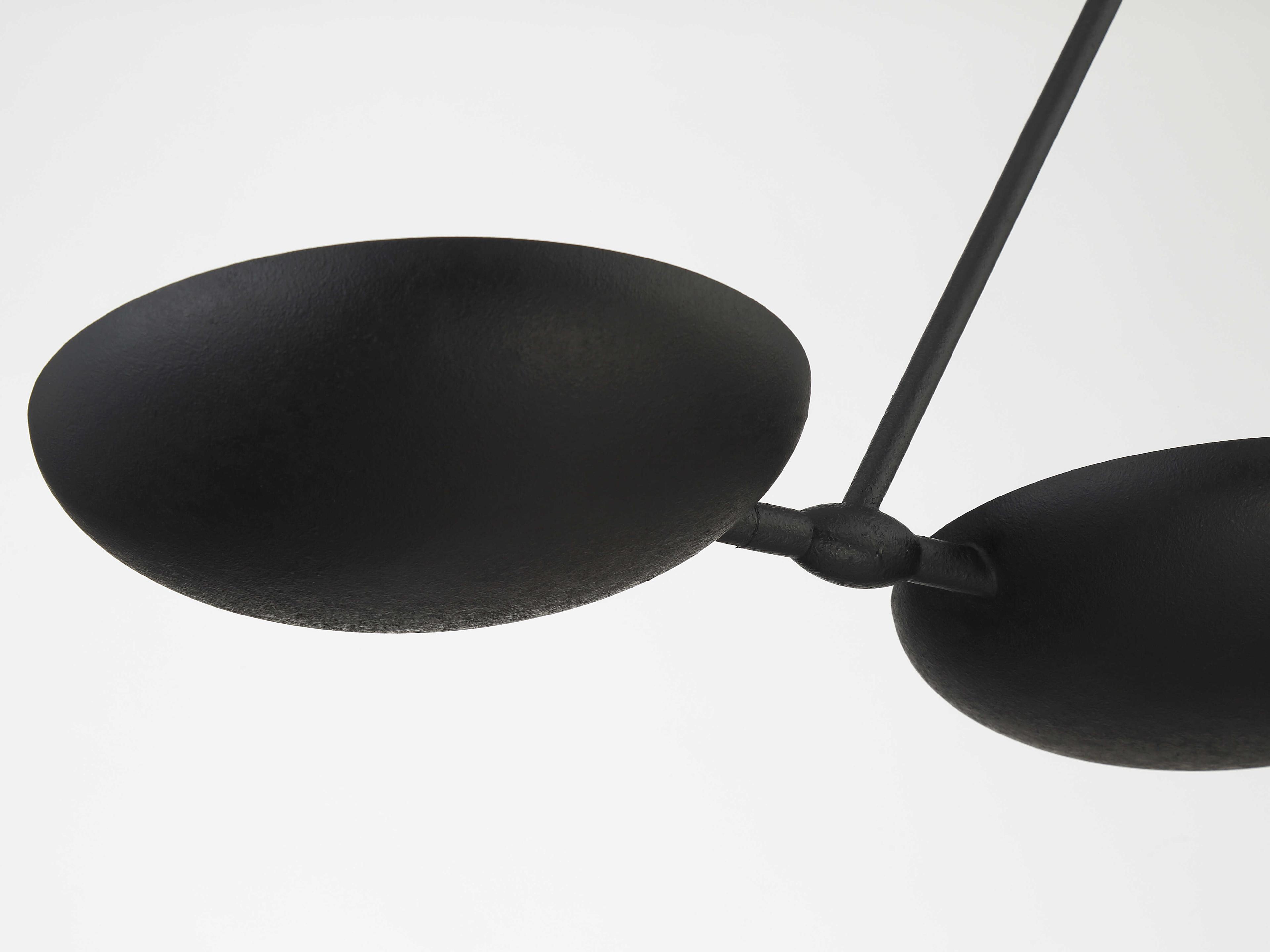 George Kovacs Undertas 4-Light Iron Ore Black Bowl Island Pendant