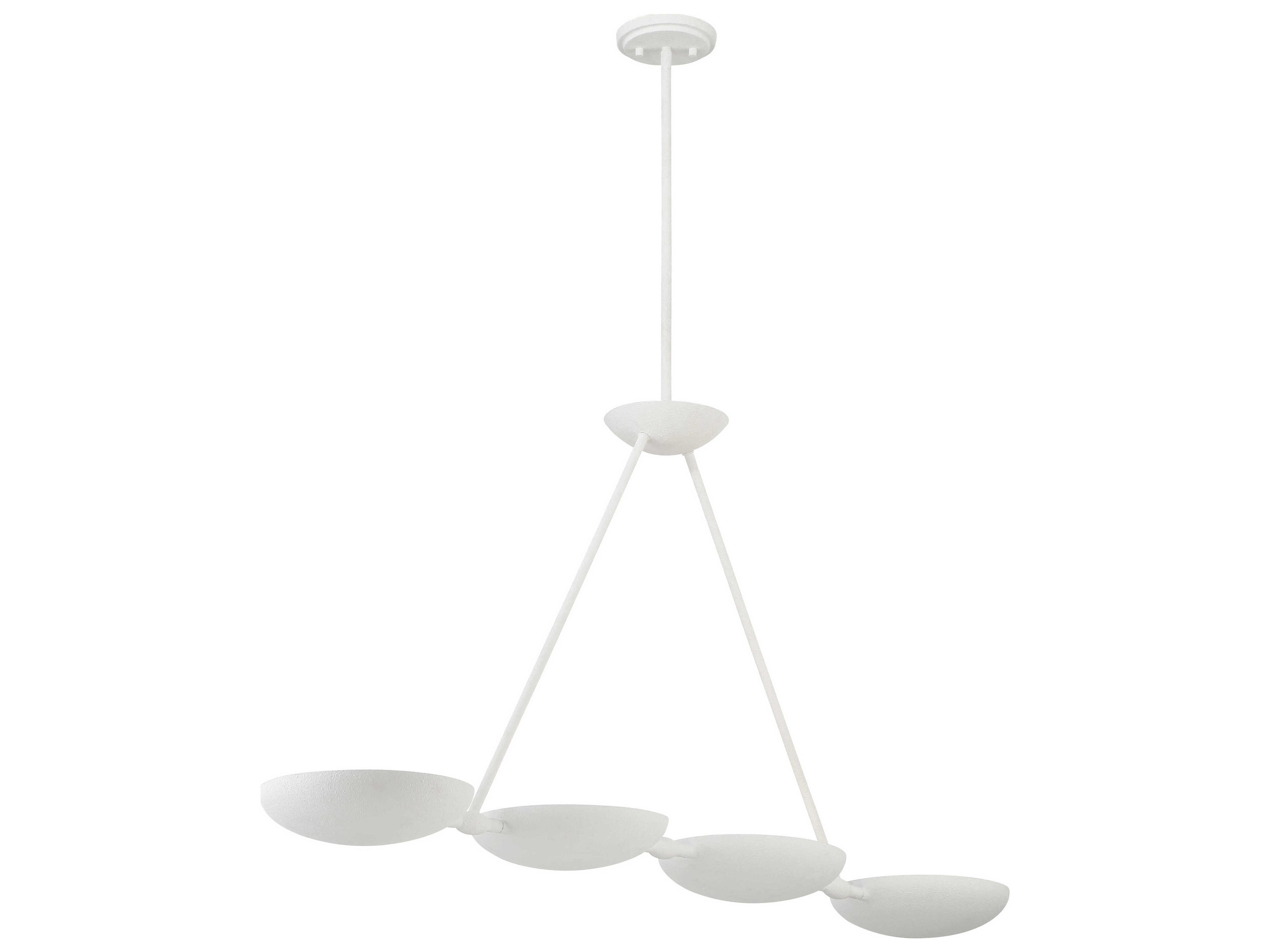 George Kovacs Undertas 4-Light Piastra Plaster White Bowl Island Pendant