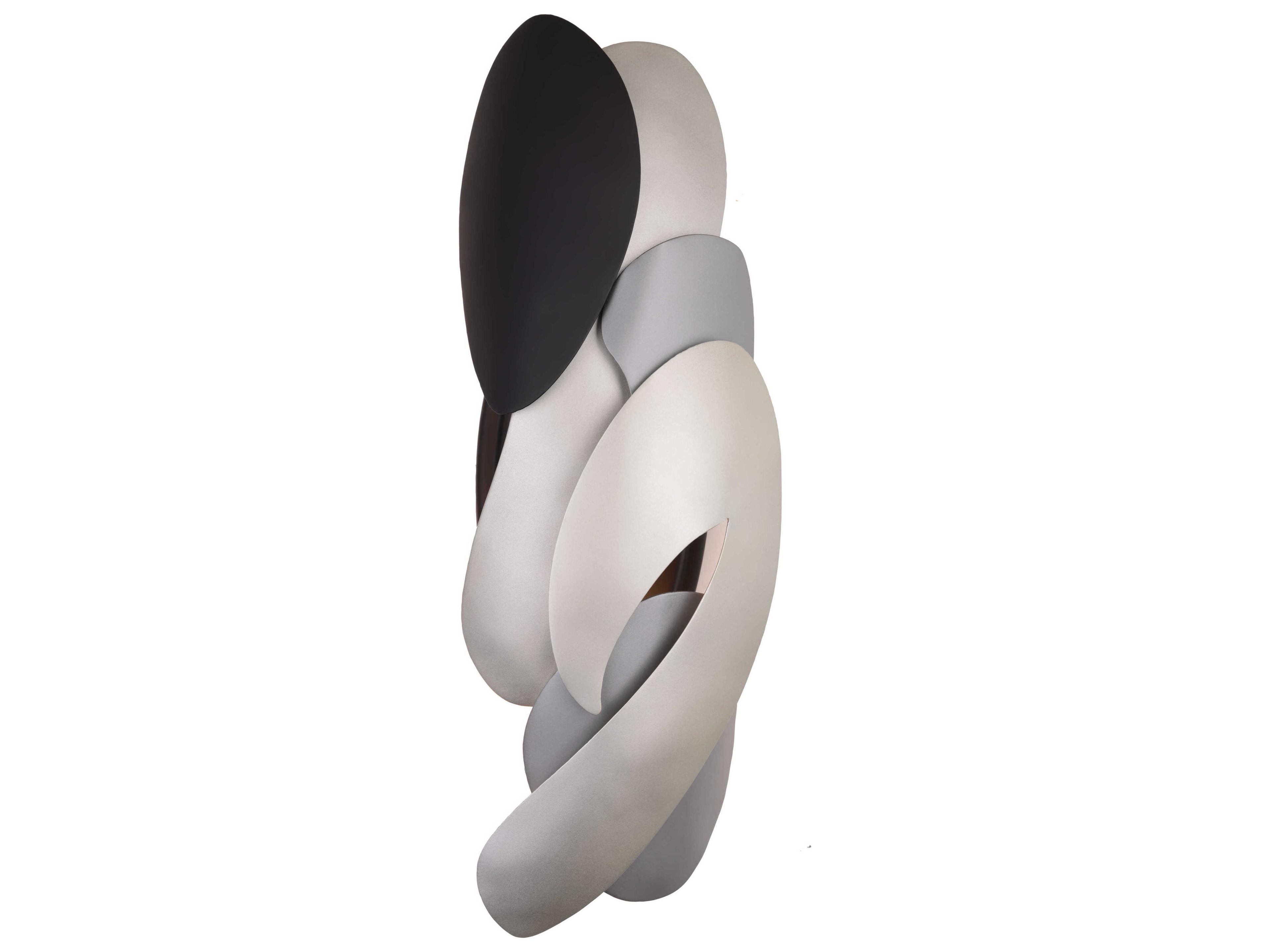 George Kovacs Metalo Misto 2-Light Coal Atlas Midnight Silver Wall Sconce