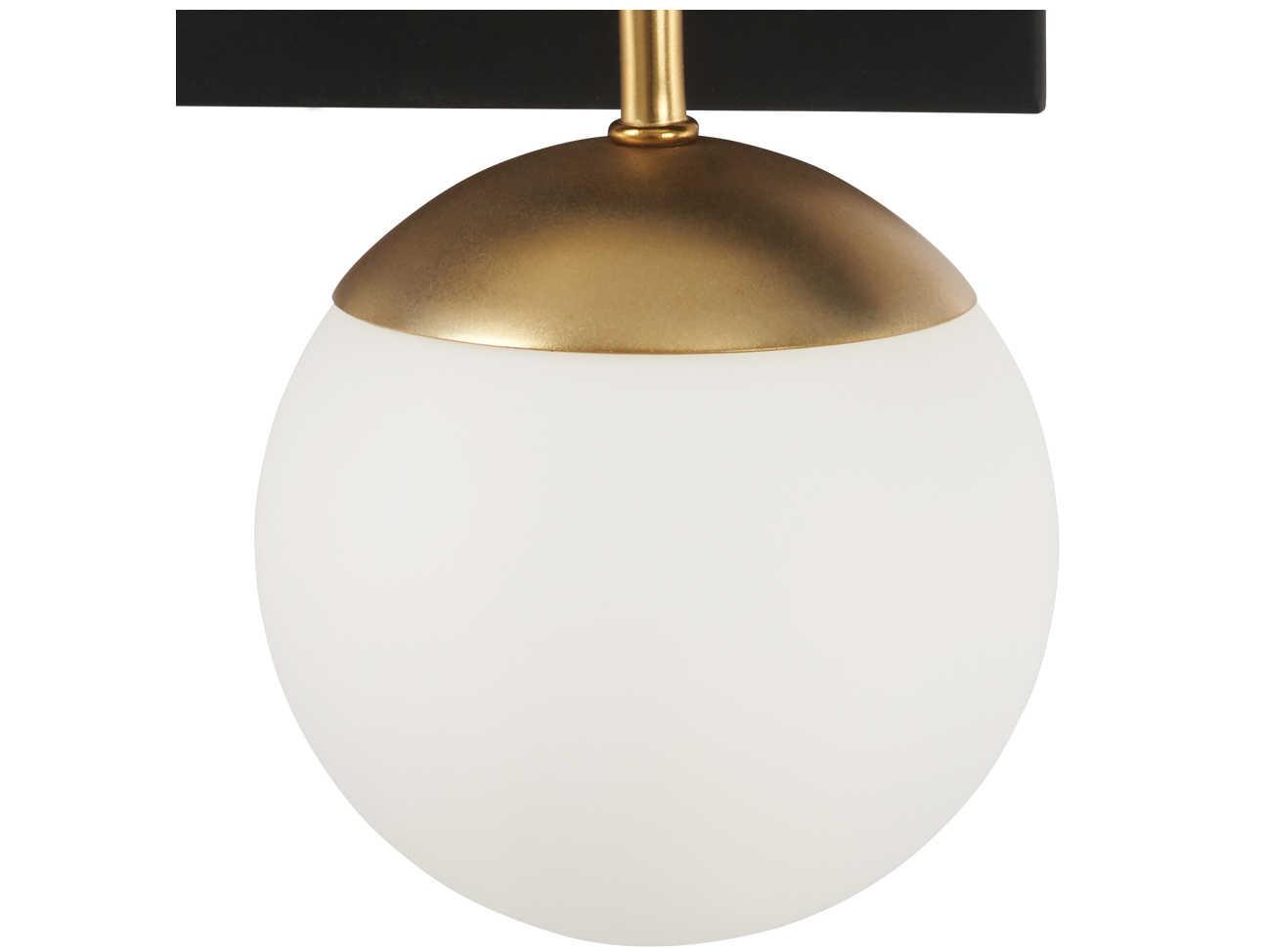 George Kovacs Alluria 3-Light Weathered Black Autumn Gold Glass Wall Sconce