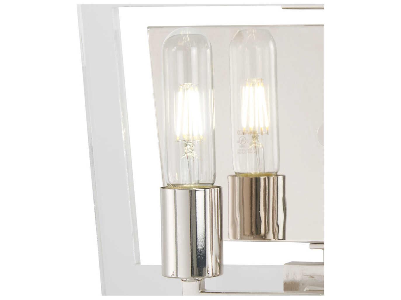 George Kovacs Crystal Chrome 2-Light Polished Nickel Vanity Light
