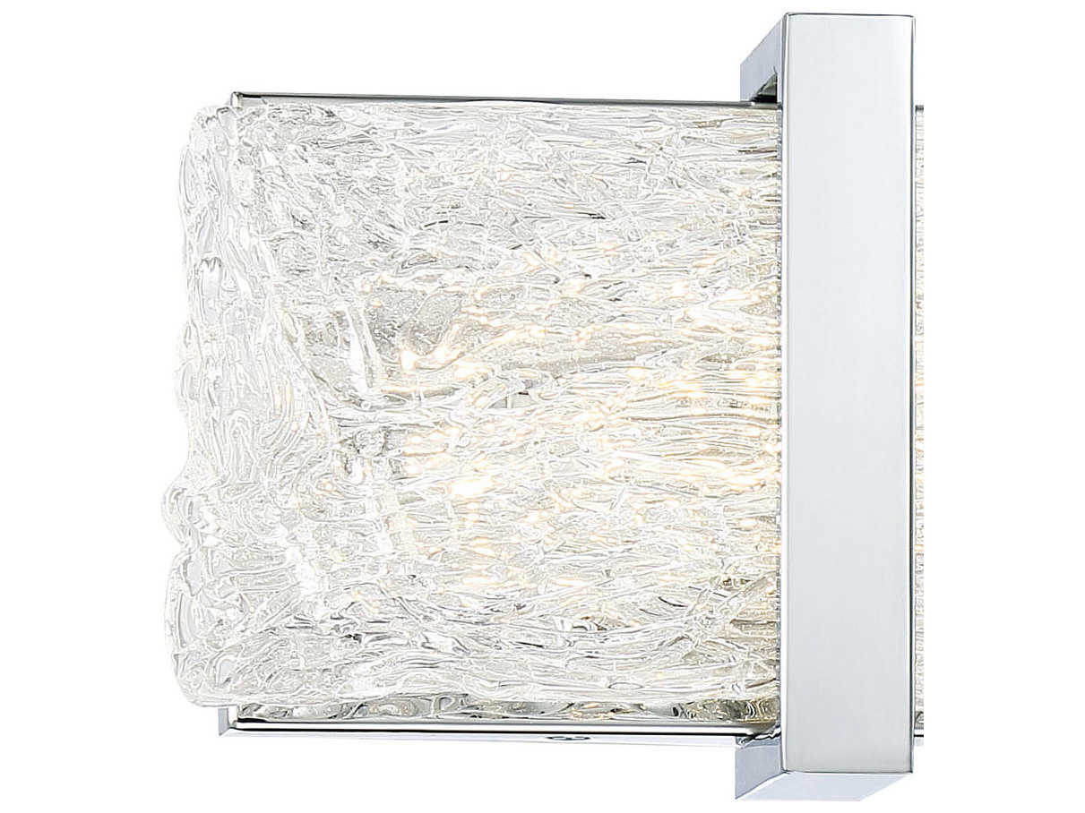 George Kovacs Forest Ice Ii 1-Light Chrome Glass LED Vanity Light