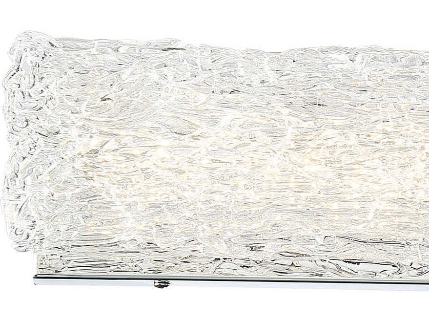 George Kovacs Forest Ice Ii 1-Light Chrome Glass LED Vanity Light