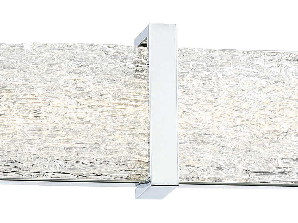 George Kovacs Forest Ice Ii 1-Light Chrome Glass LED Vanity Light