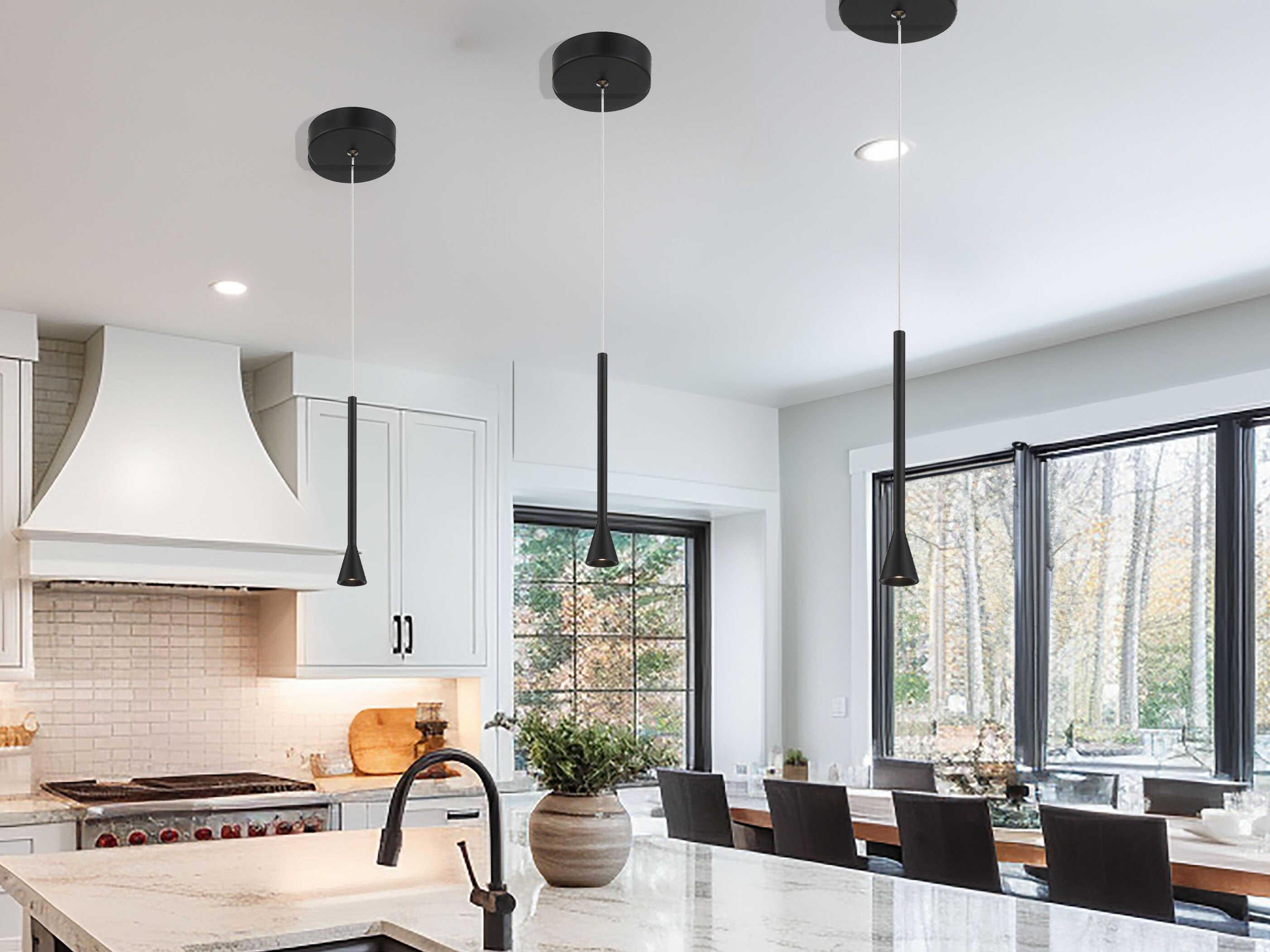 George Kovacs Piccolo 1-Light Coal Black Mini Pendant