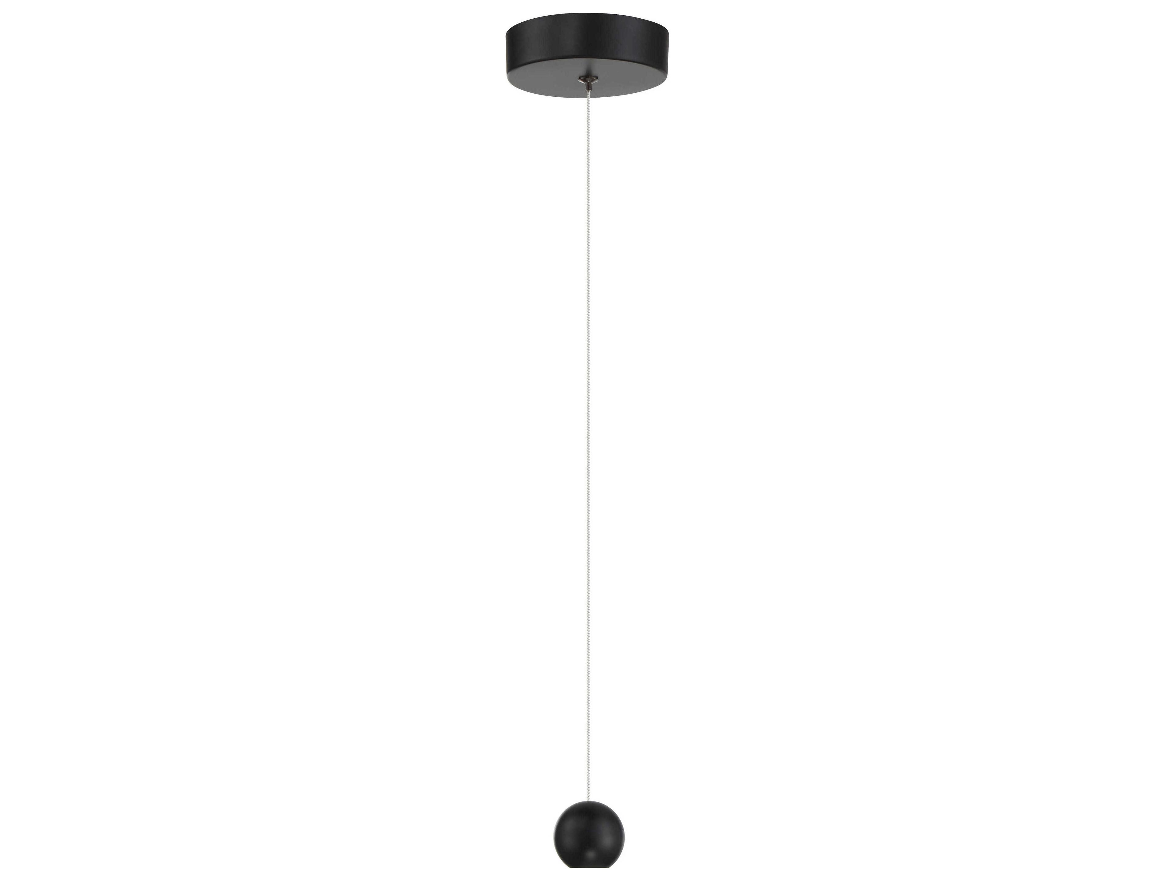 George Kovacs Itty 1-Light Coal Black Globe Mini Pendant