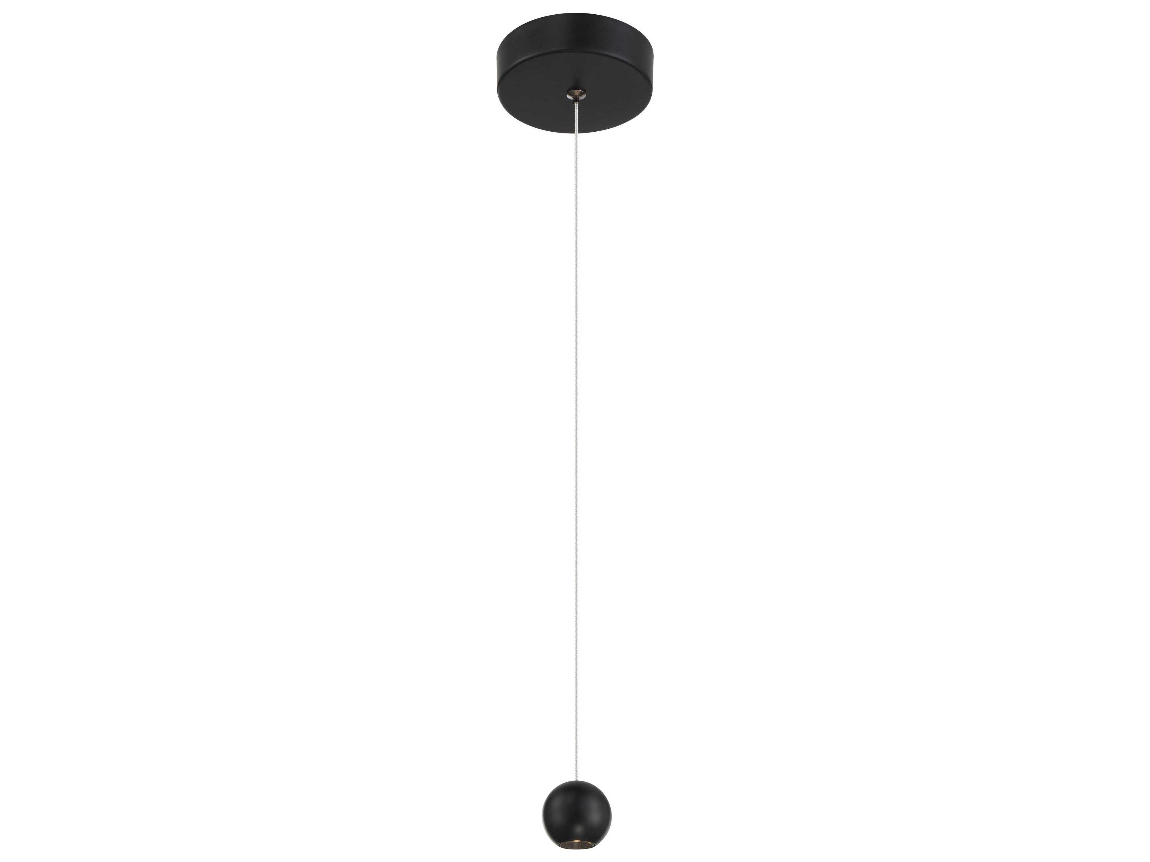 George Kovacs Itty 1-Light Coal Black Globe Mini Pendant
