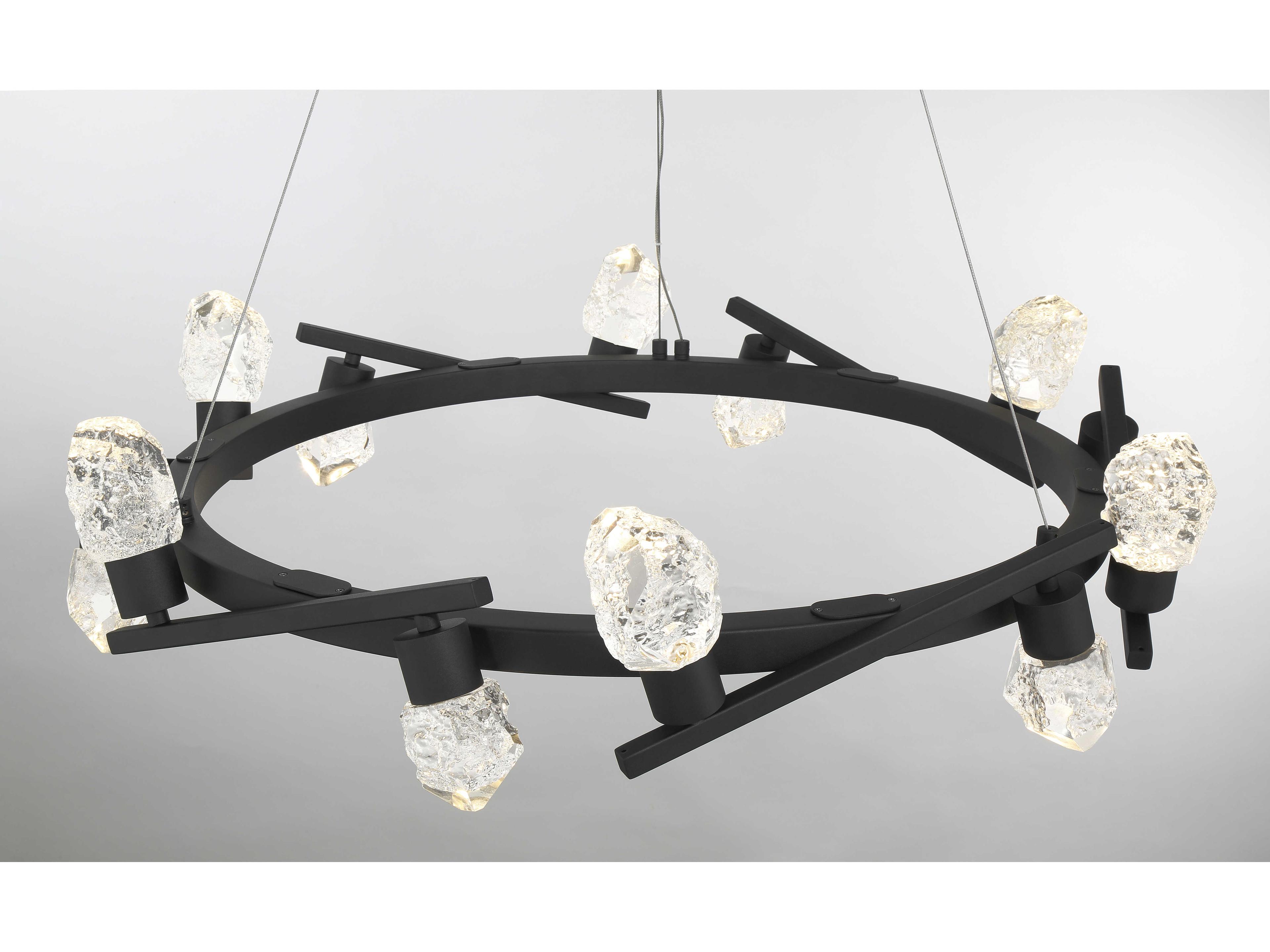 George Kovacs Kosmyc 12-Light Sand Black Round Chandelier