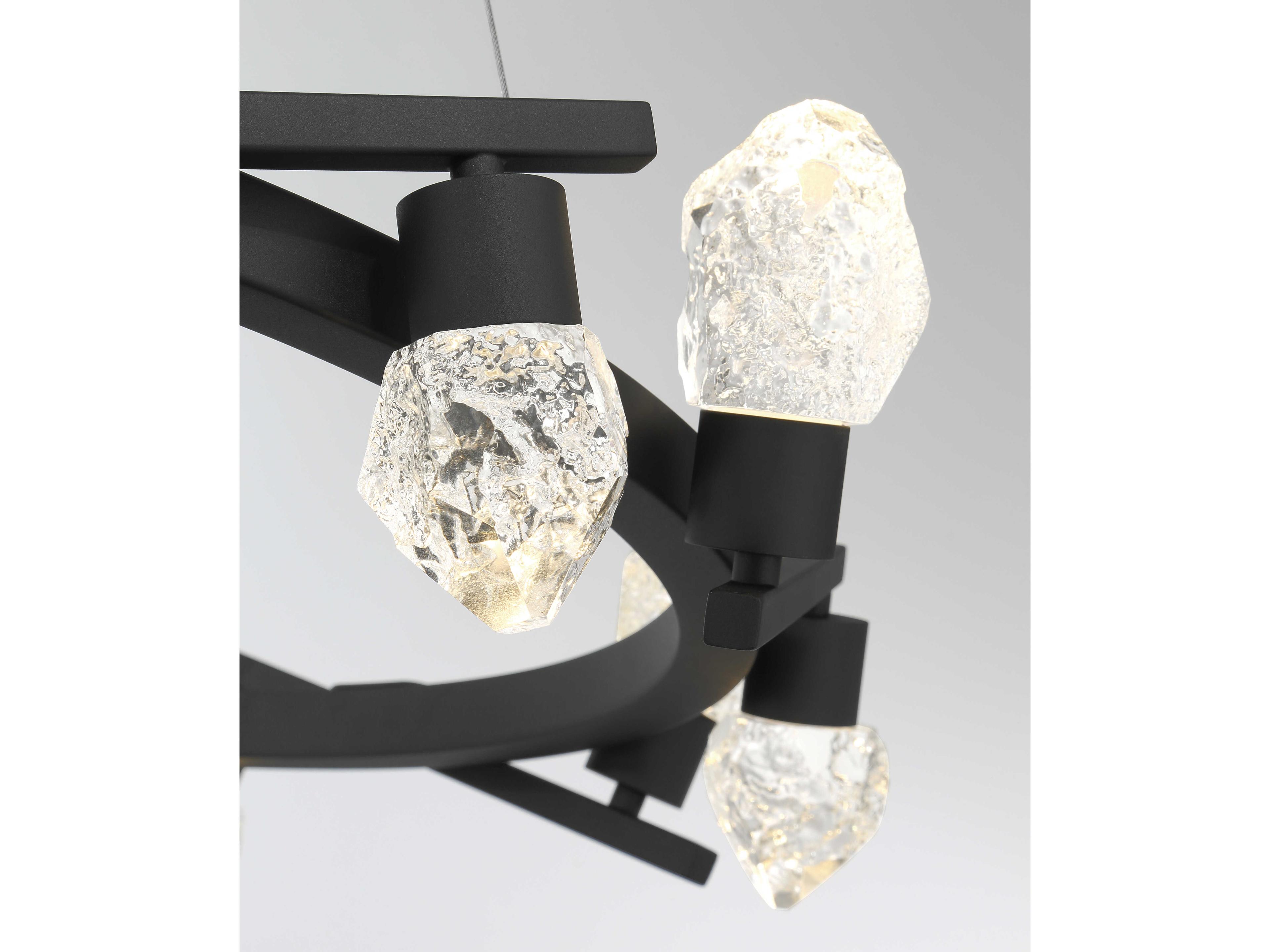 George Kovacs Kosmyc 12-Light Sand Black Round Chandelier