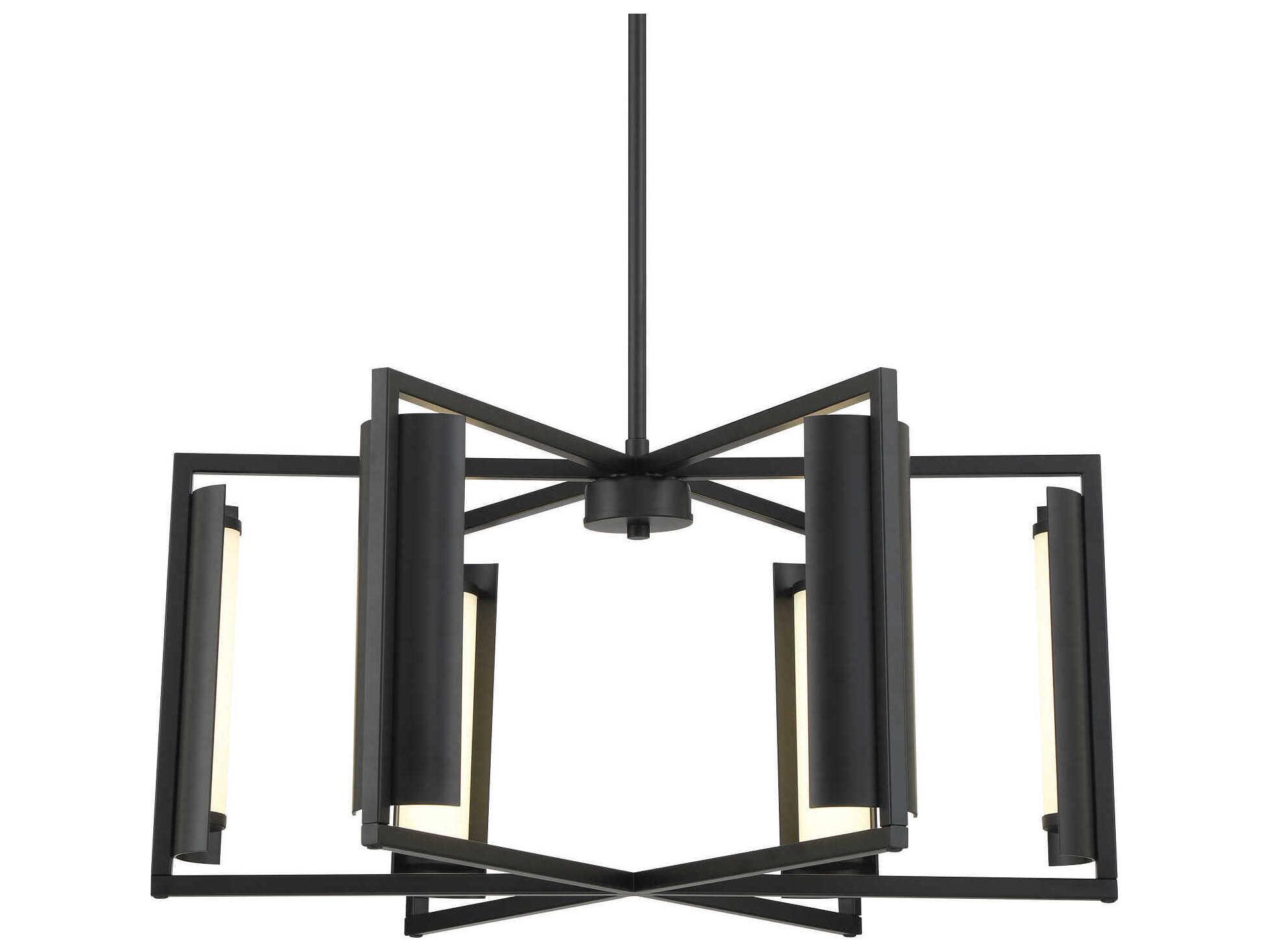 George Kovacs Trizay 1-Light Coal Black Geometric Chandelier