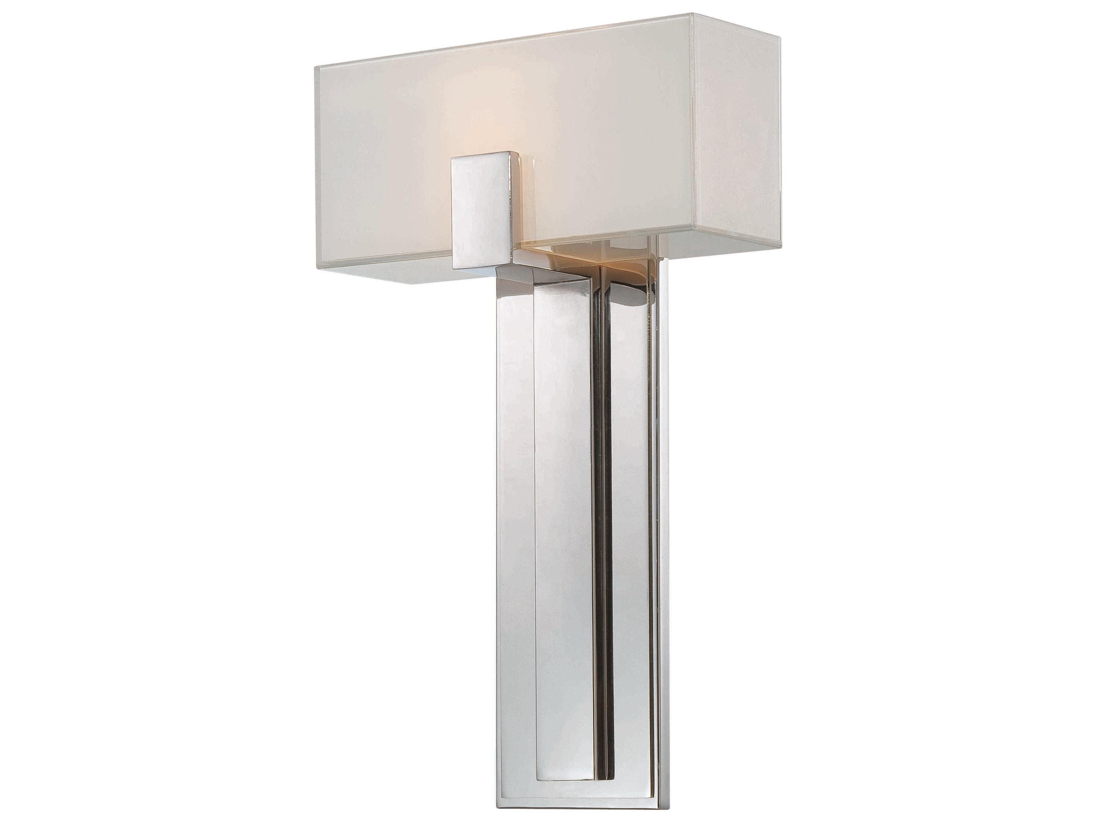 George Kovacs 1-Light Polished Nickel Glass Wall Sconce