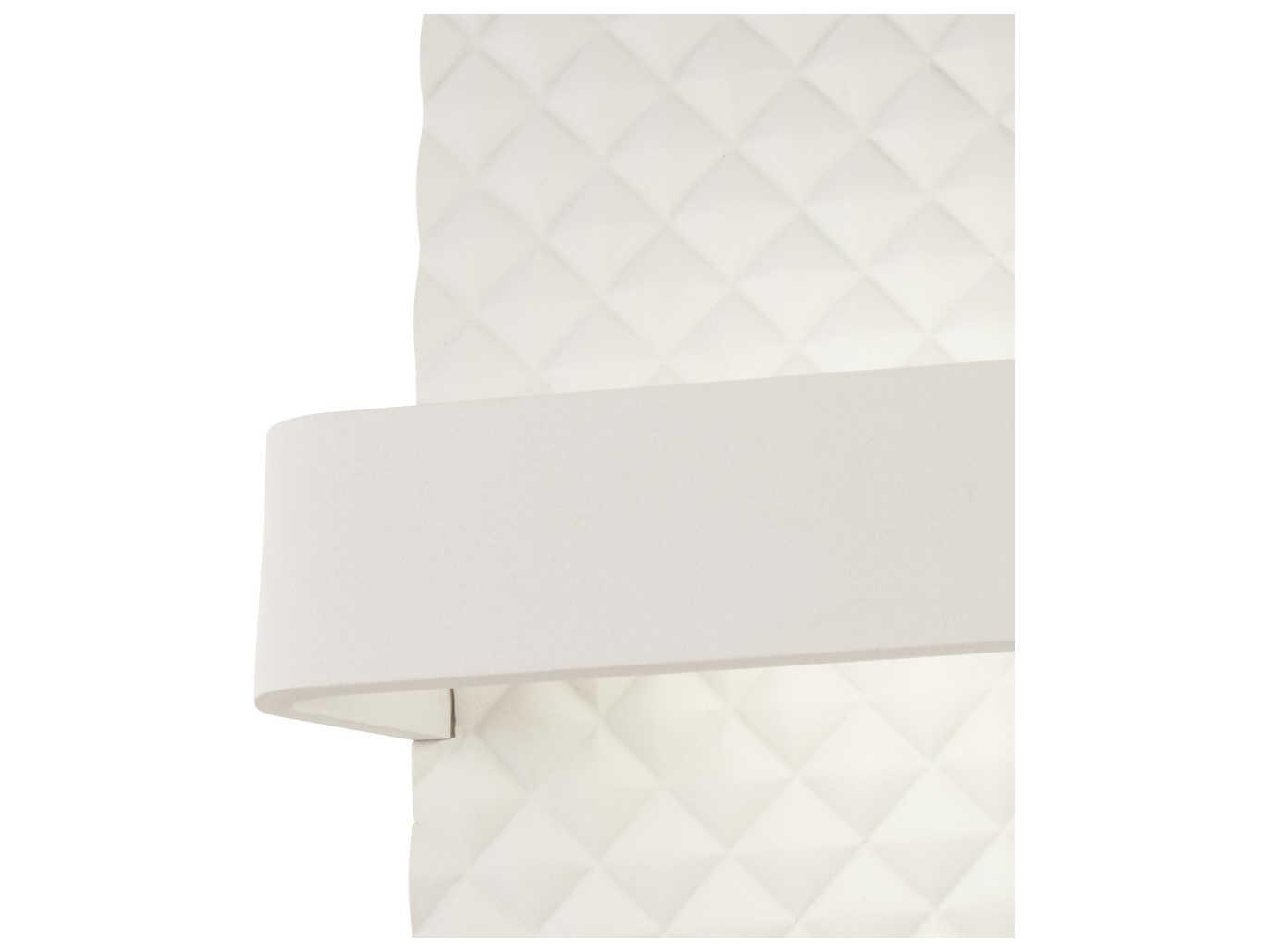 George Kovacs Quilted 1-Light Matte White LED Wall Sconce