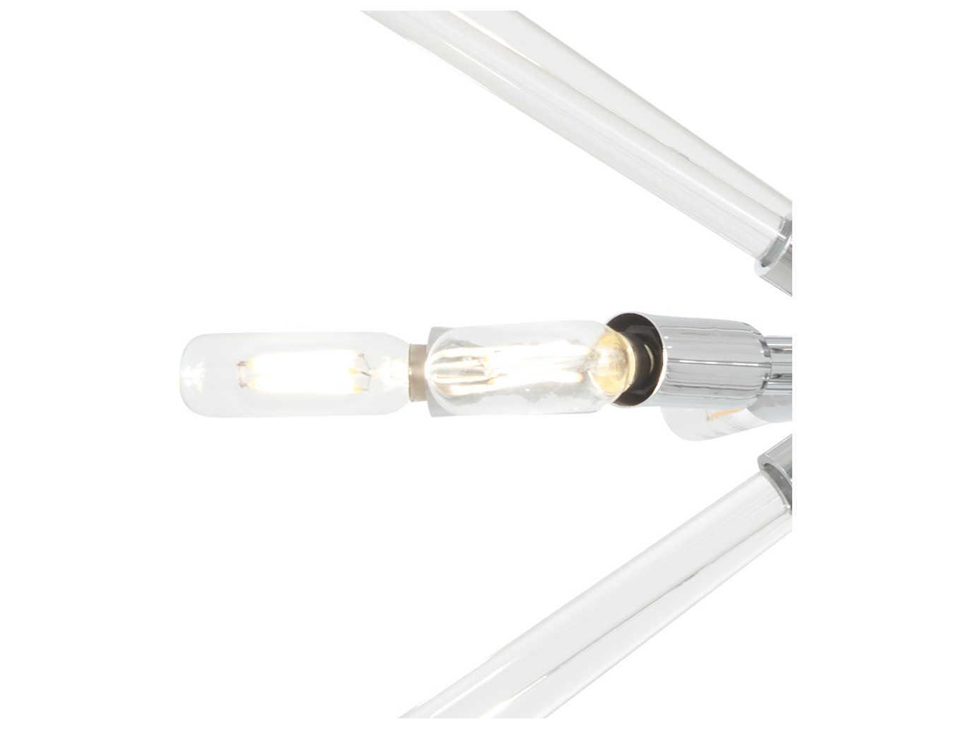 George Kovacs Spiked 6-Light Chrome Crystal Geometric Sputnik Pendant