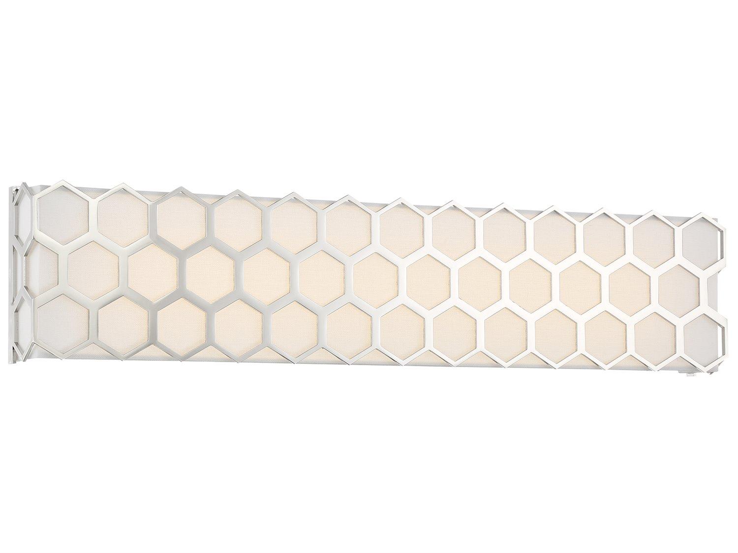 George Kovacs Missing Link 1-Light Polished Nickel Glass LED Vanity Light