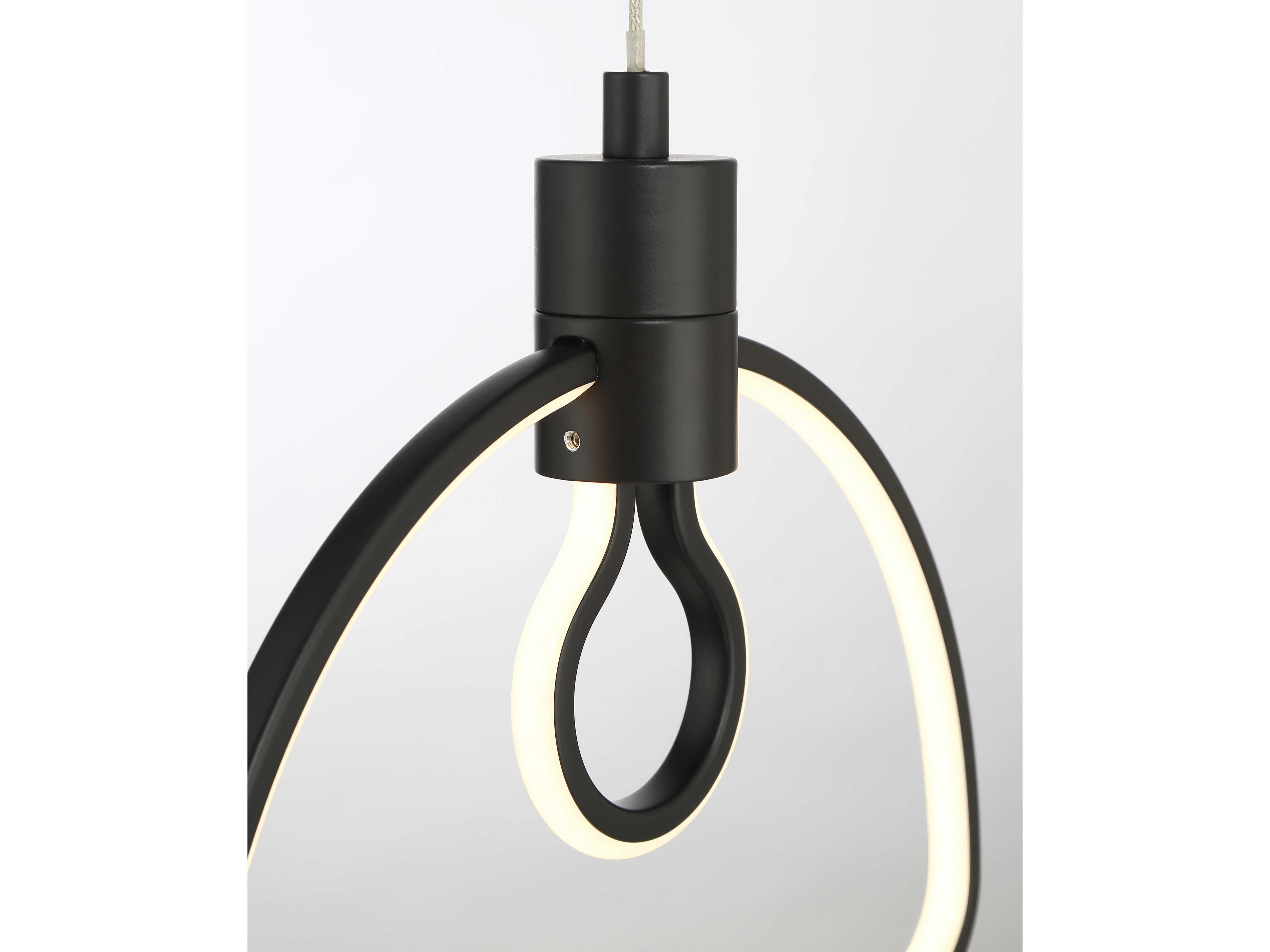 George Kovacs Edisons Outline 1-Light Coal Black Geometric Mini Pendant
