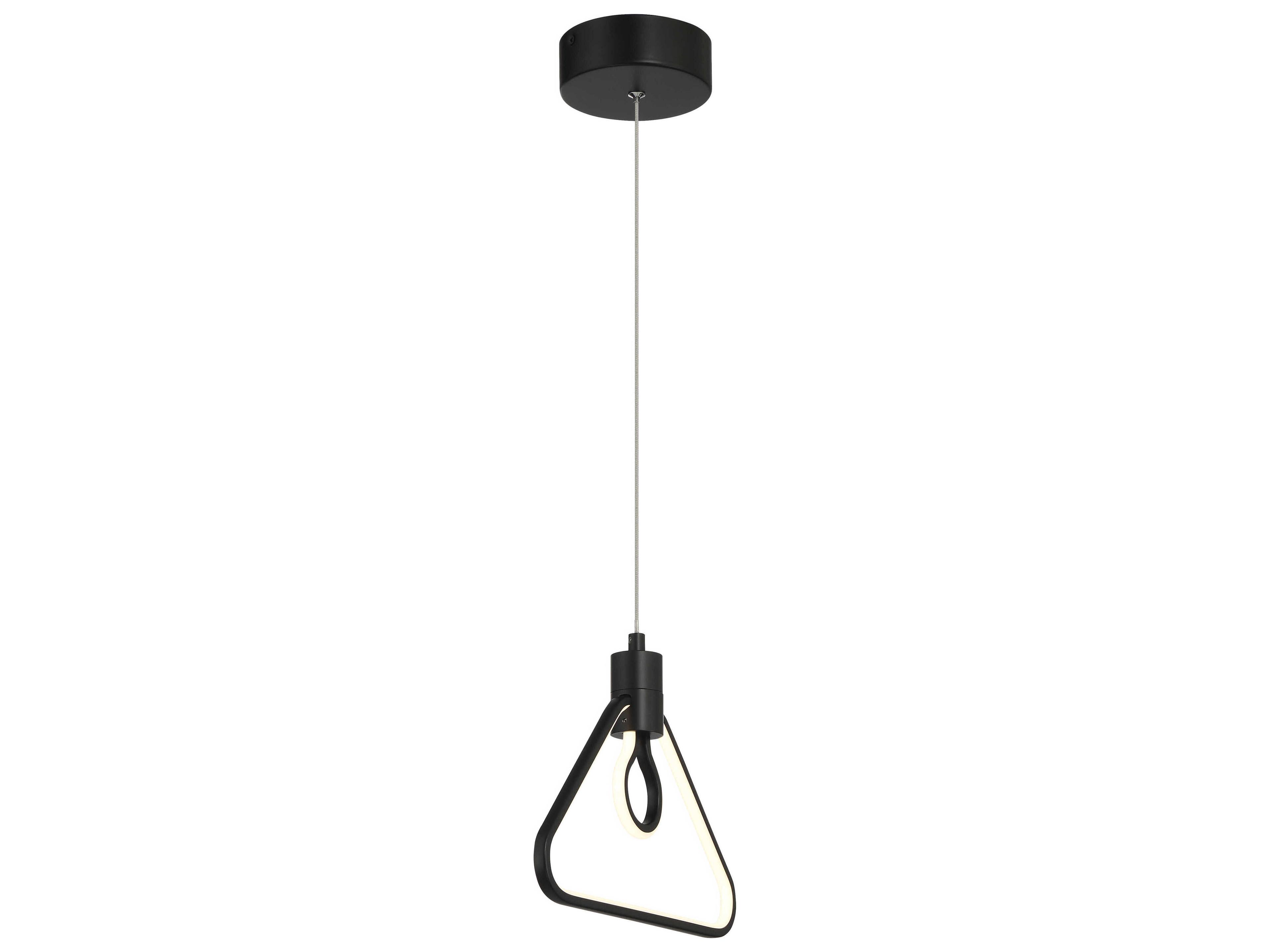 George Kovacs Edisons Outline 1-Light Coal Black Mini Pendant