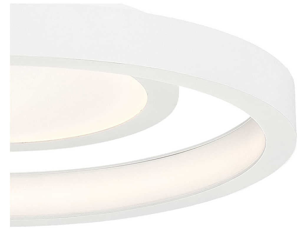 George Kovacs Knock Out 1-Light White LED Linear Round Flush Mount