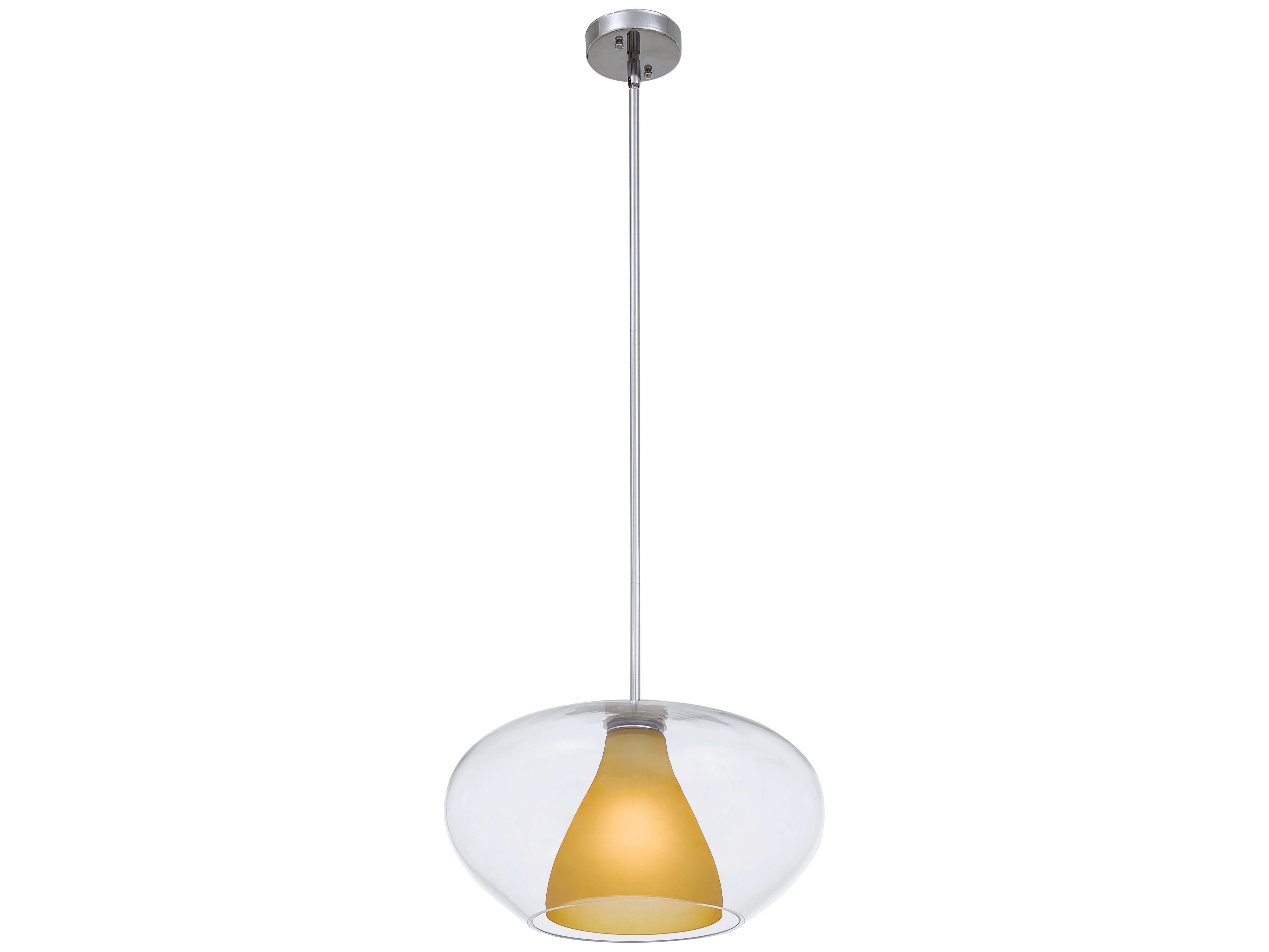 George Kovacs Soft 1-Light Chrome Glass Pendant
