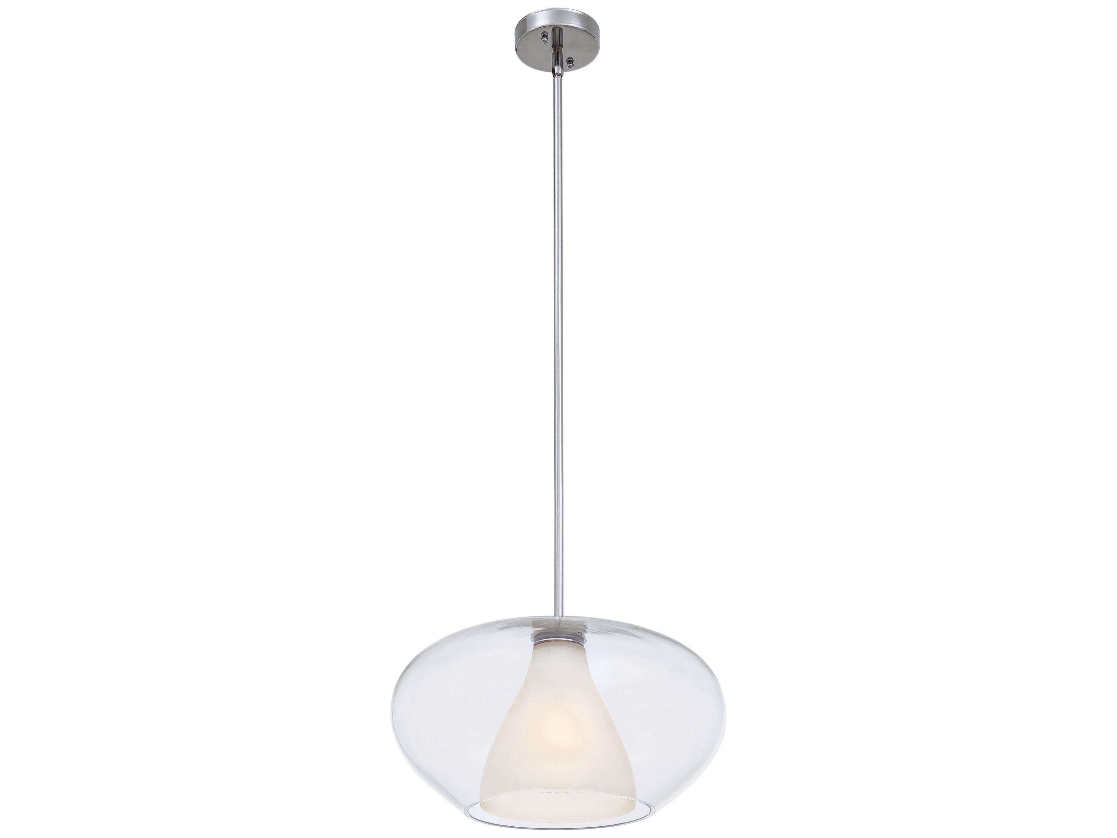 George Kovacs Soft 1-Light Chrome Clear Glass Pendant