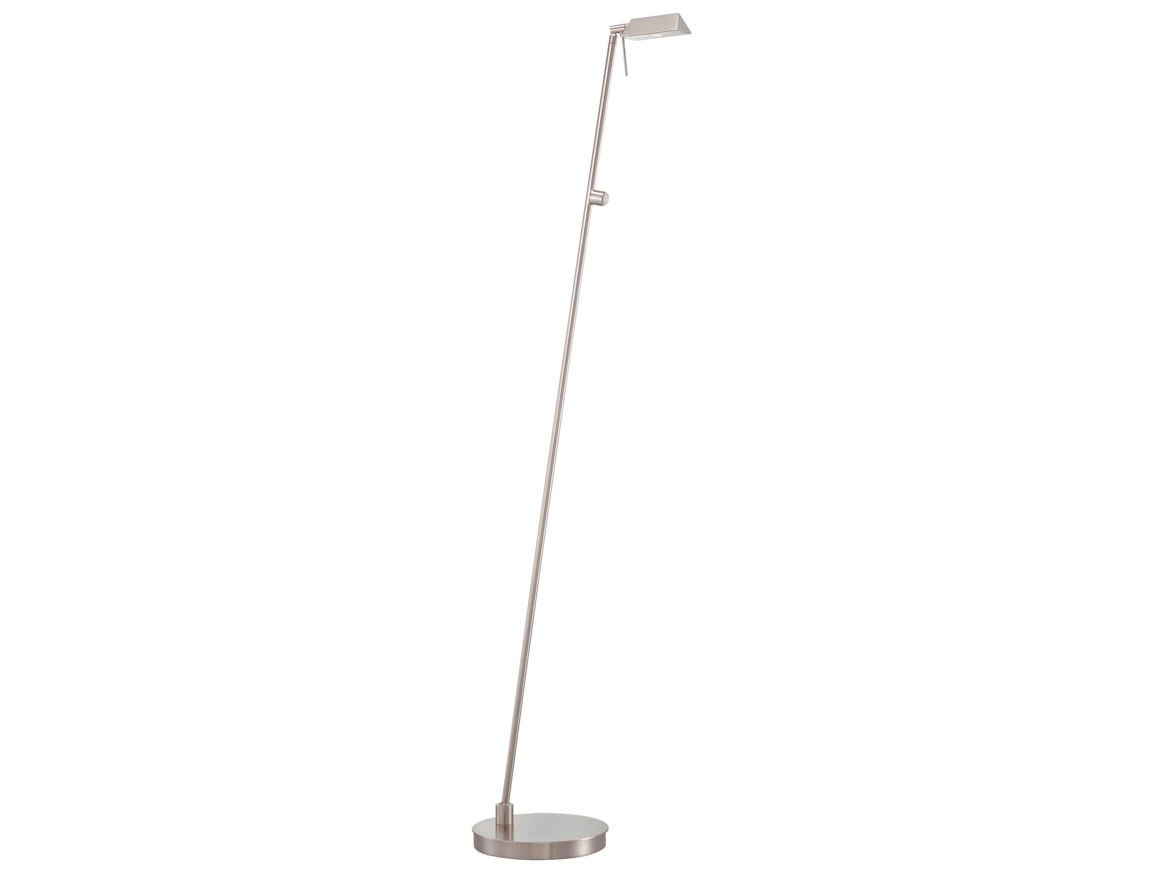 George Kovacs Georges Reading Room LED Brushed Nickel Floor Lamp