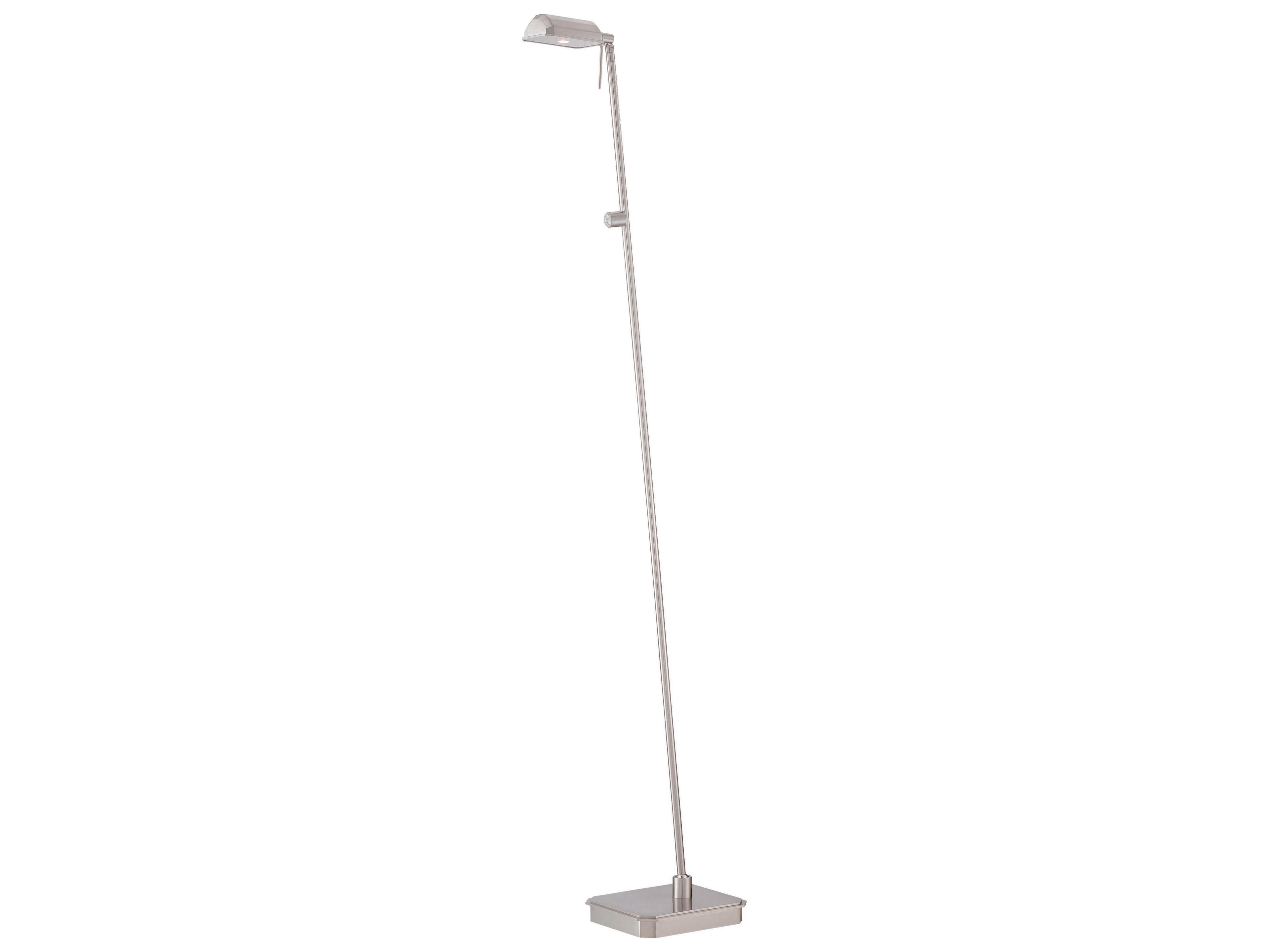 George Kovacs Georges Reading Room LED Brushed Nickel Floor Lamp