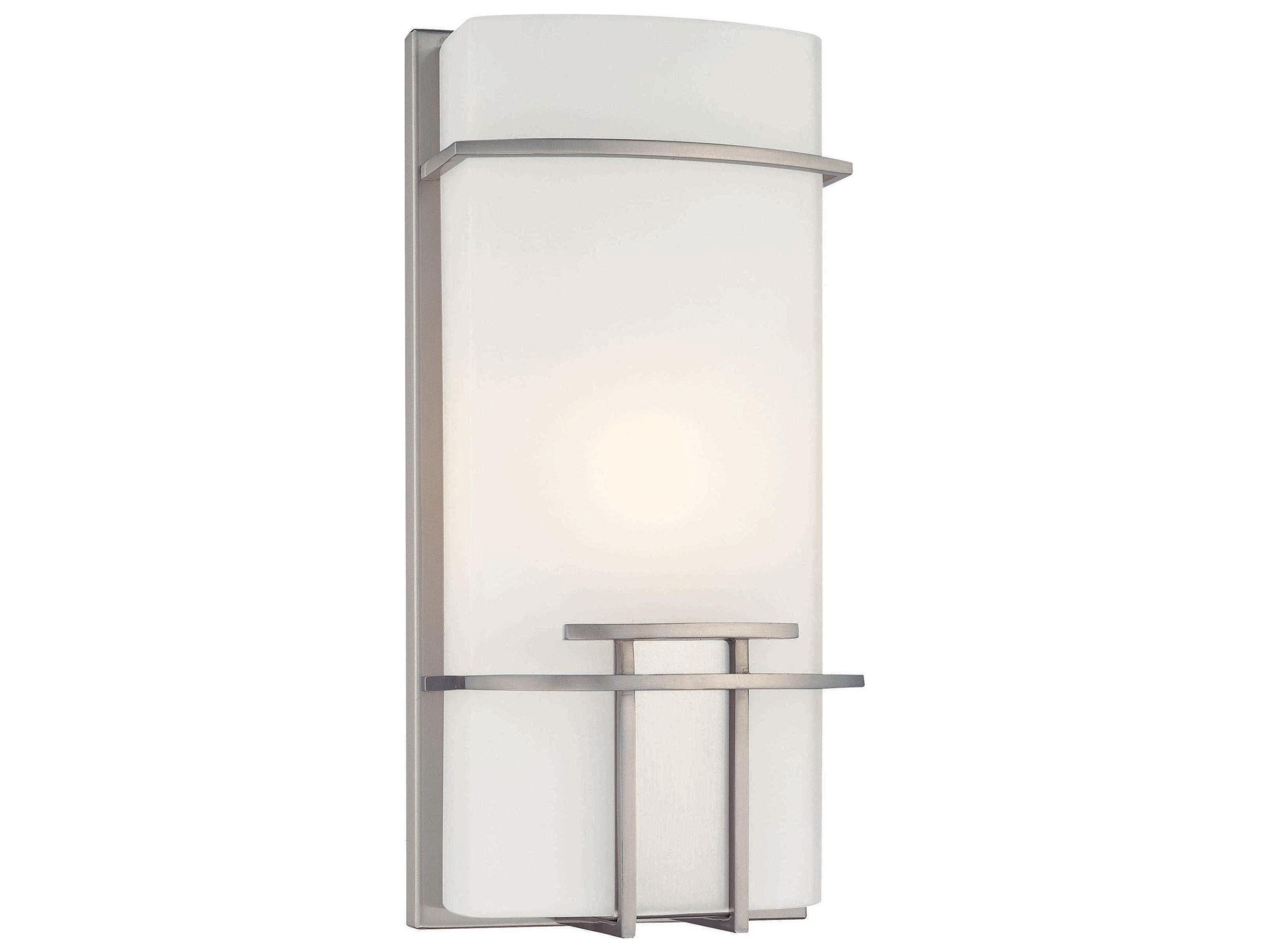 George Kovacs 1-Light Brushed Nickel Glass Wall Sconce