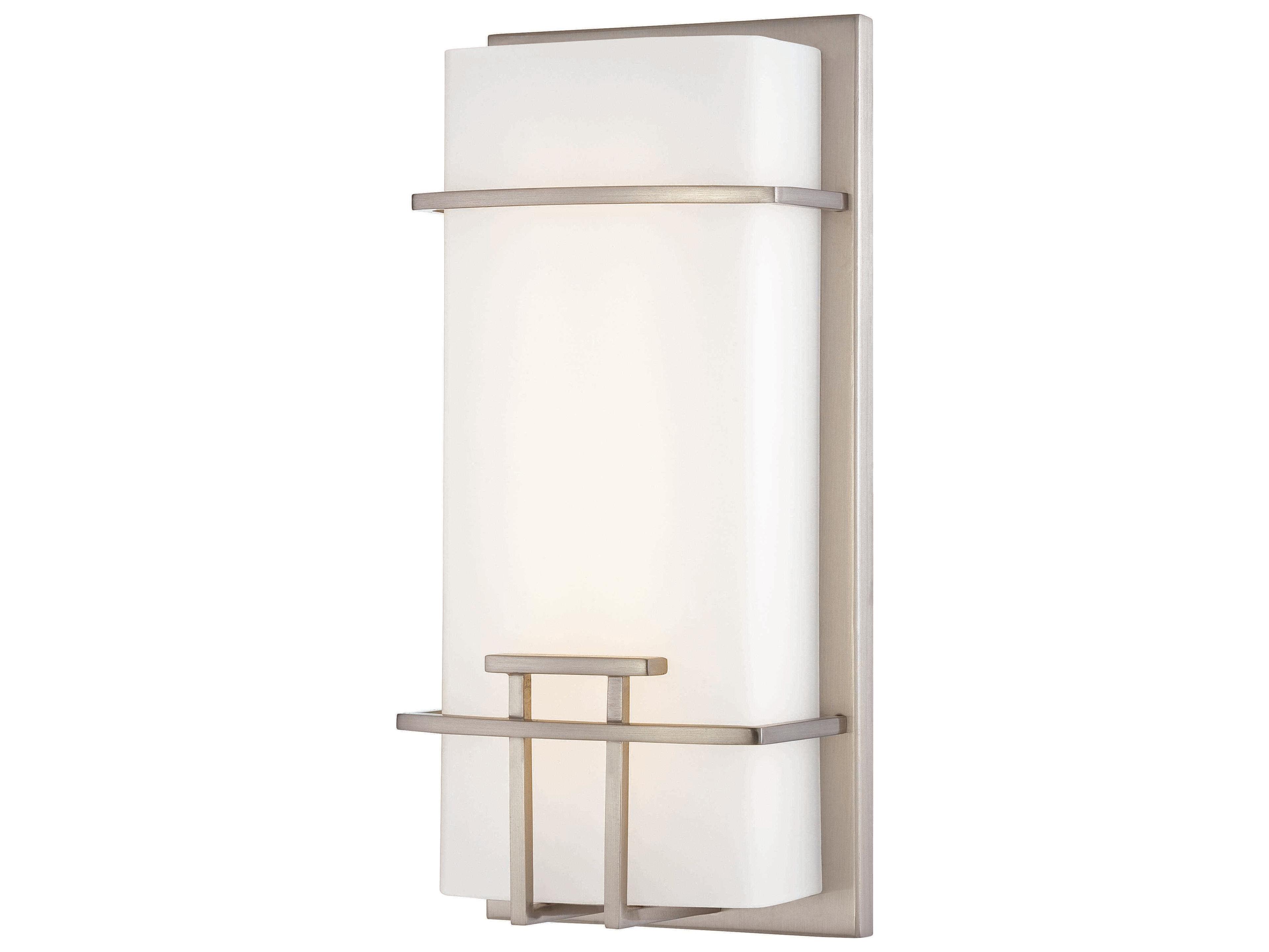 George Kovacs 1-Light Brushed Nickel Glass LED Wall Sconce