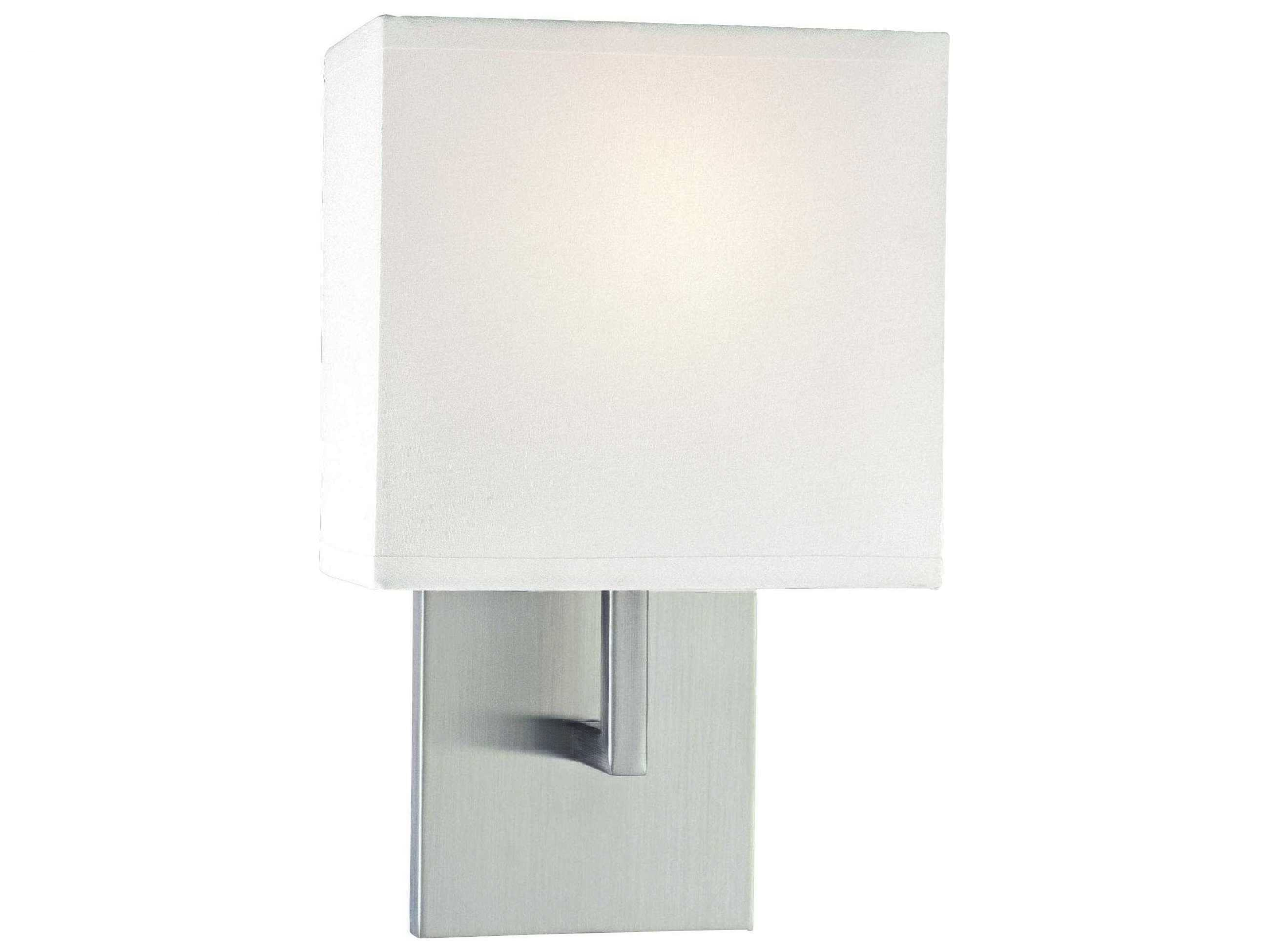 George Kovacs 1-Light Brushed Nickel White Glass LED Wall Sconce