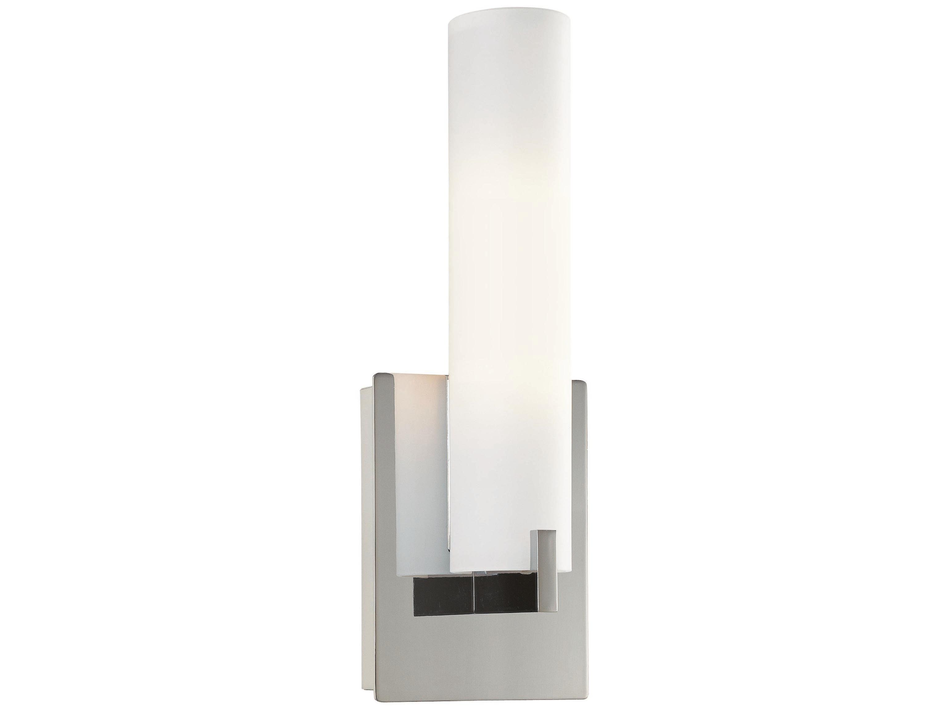 George Kovacs Tube 2-Light Chrome Glass Wall Sconce