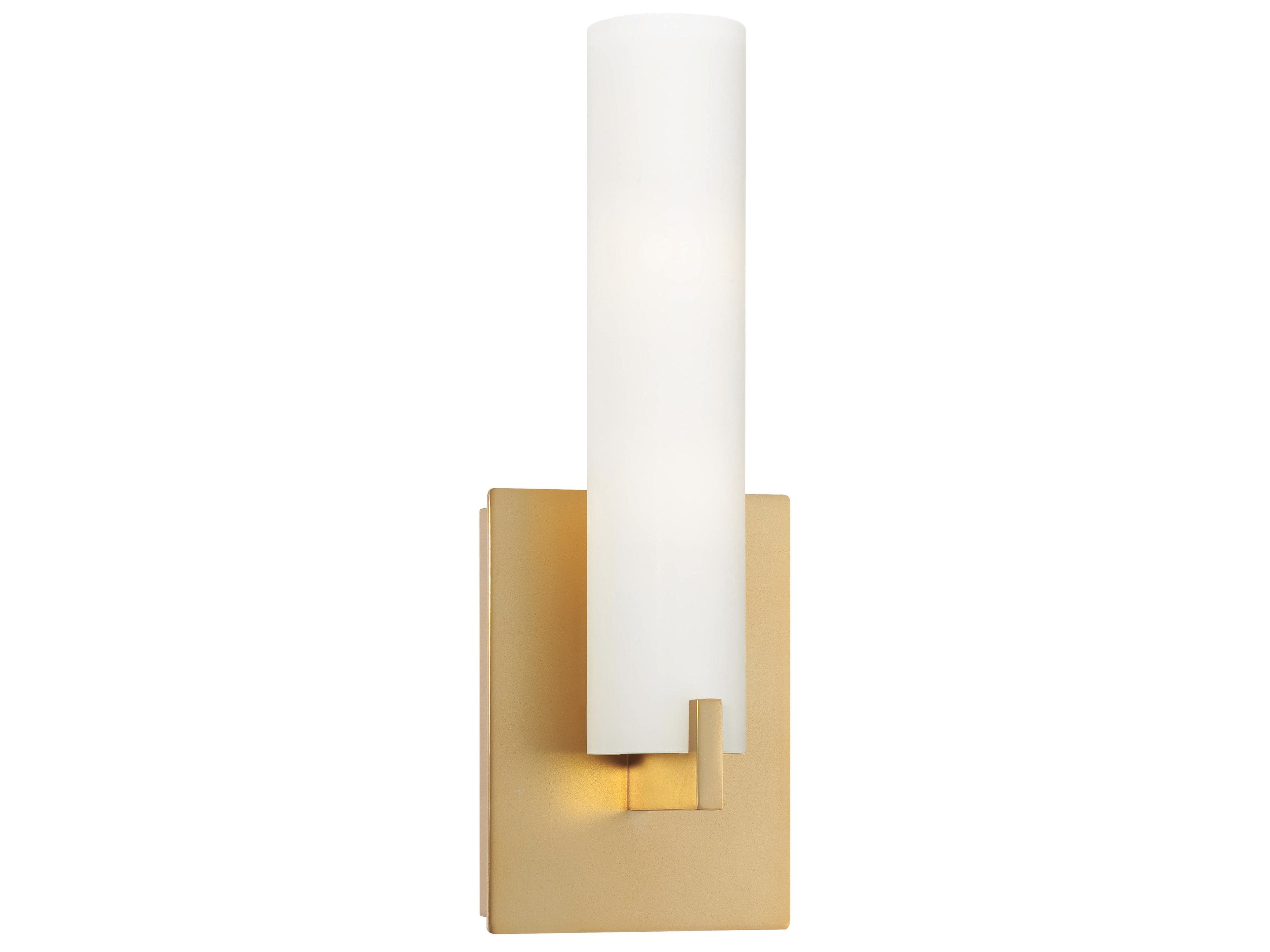 George Kovacs Tube 2-Light Honey Gold Glass Wall Sconce