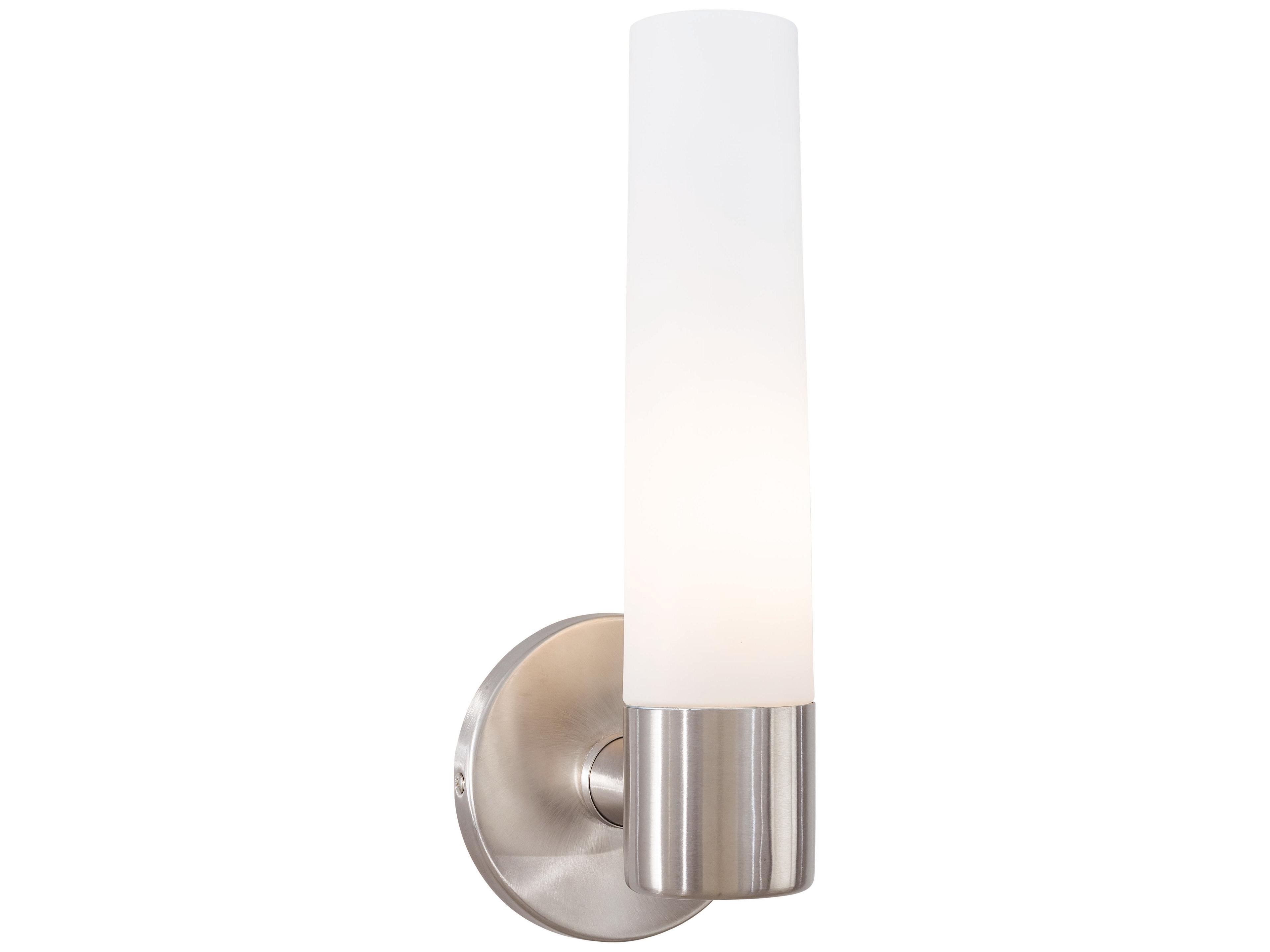 George Kovacs Saber 1-Light Brushed Stainless Steel Glass Wall Sconce
