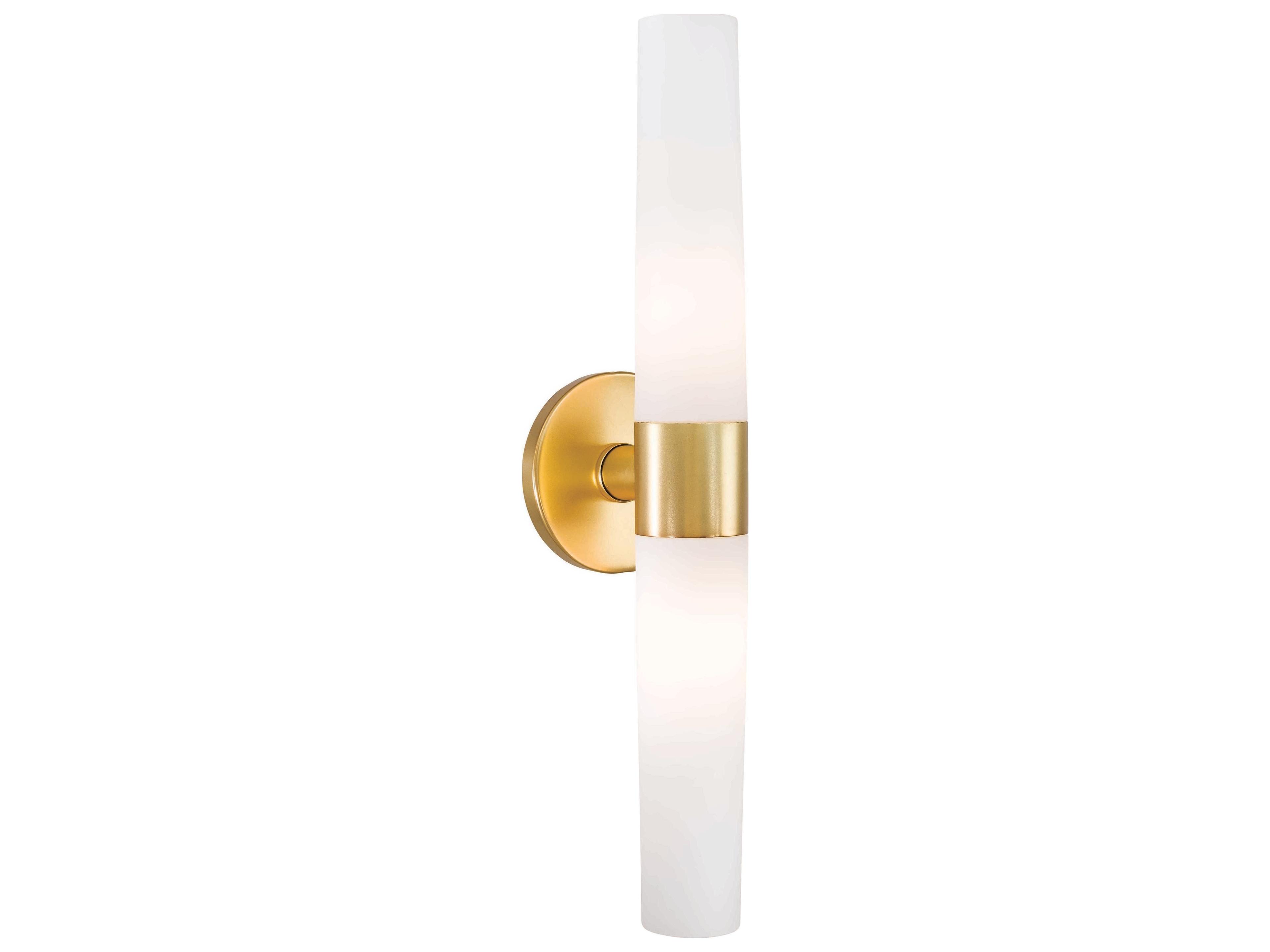 George Kovacs Saber 2-Light Honey Gold Glass Wall Sconce