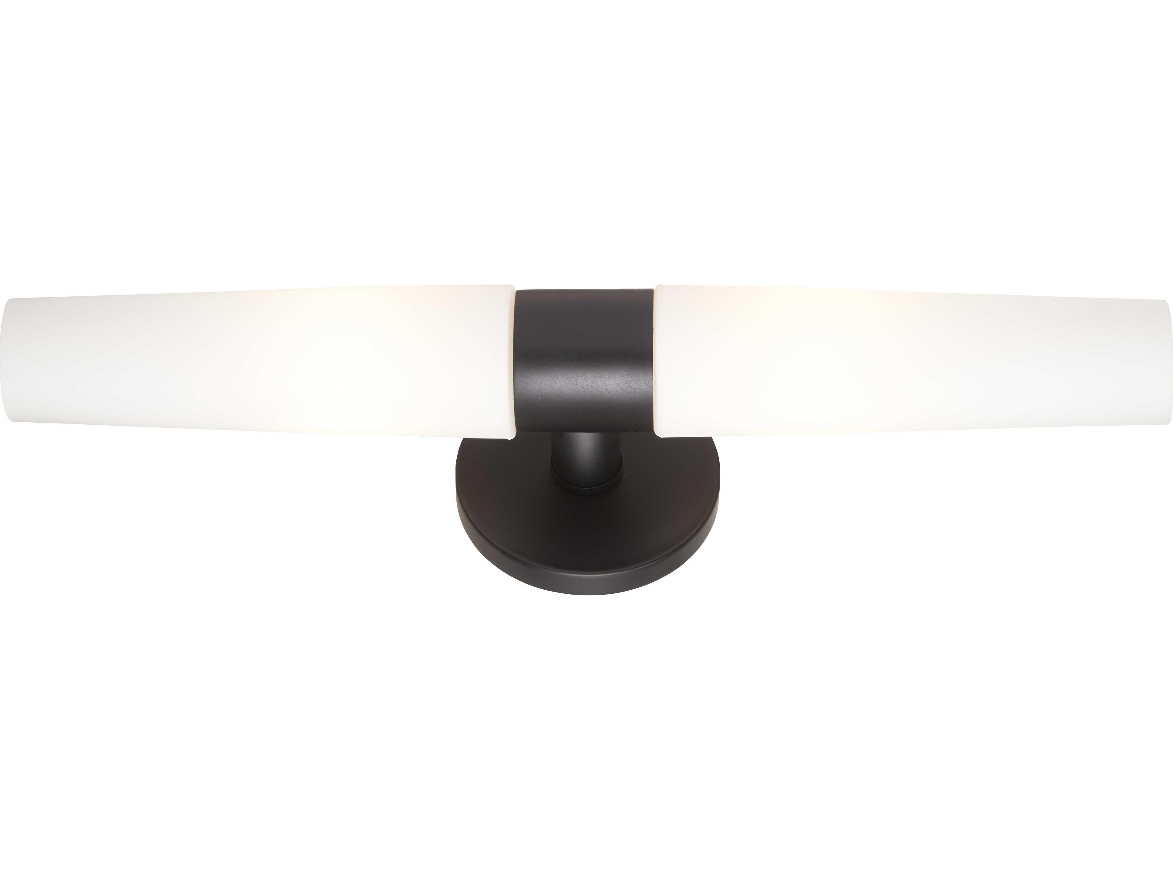 George Kovacs Saber 2-Light Coal Black Glass Wall Sconce