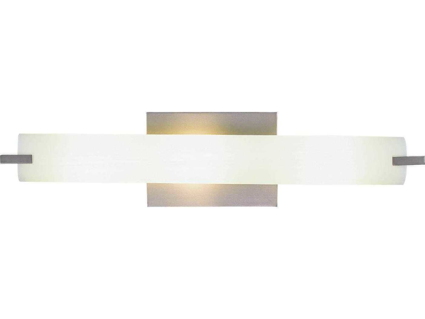 George Kovacs Tube 3-Light Brushed Nickel Glass Vanity Light