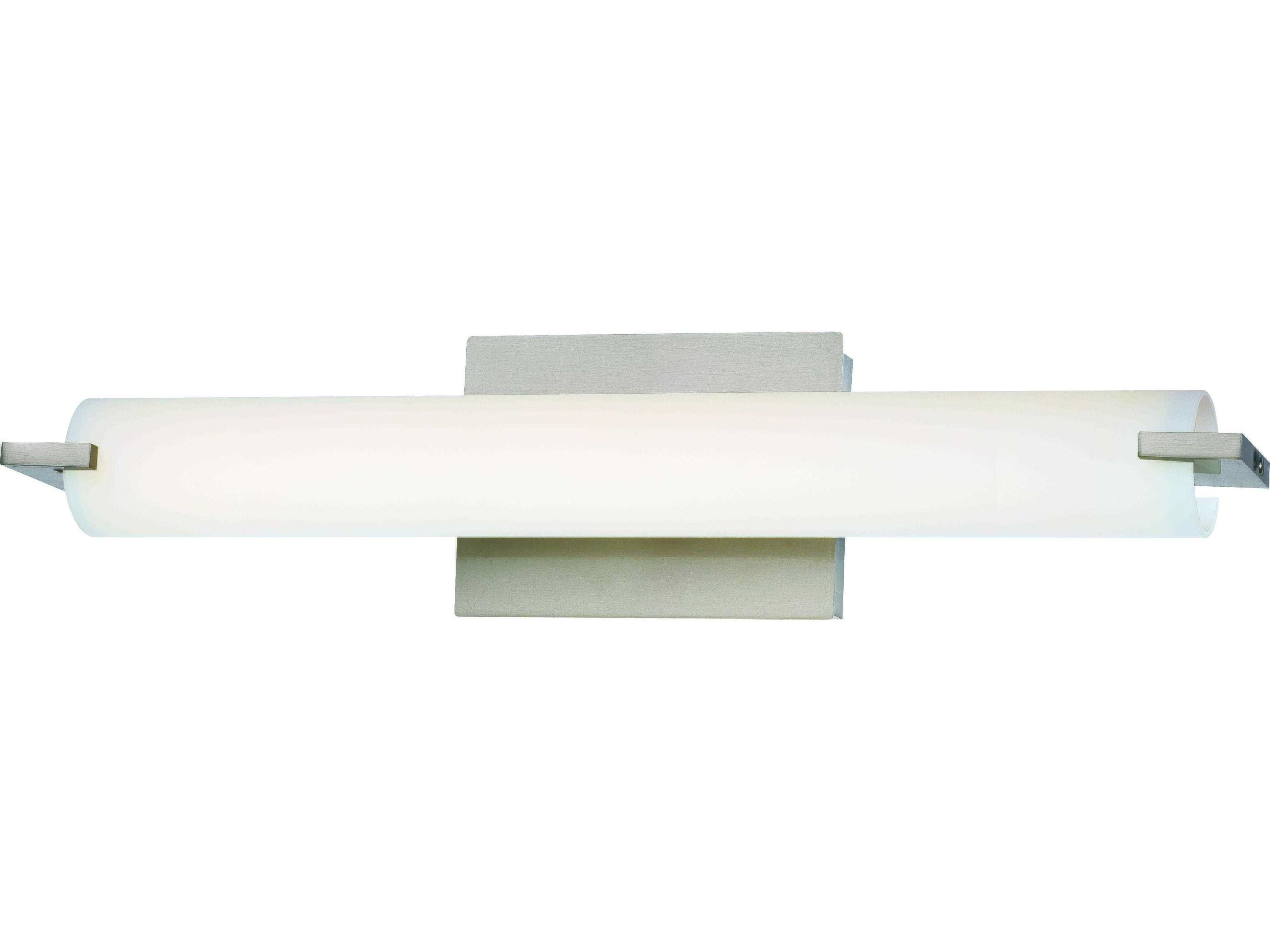 George Kovacs Tube 1-Light Brushed Nickel Glass LED Vanity Light