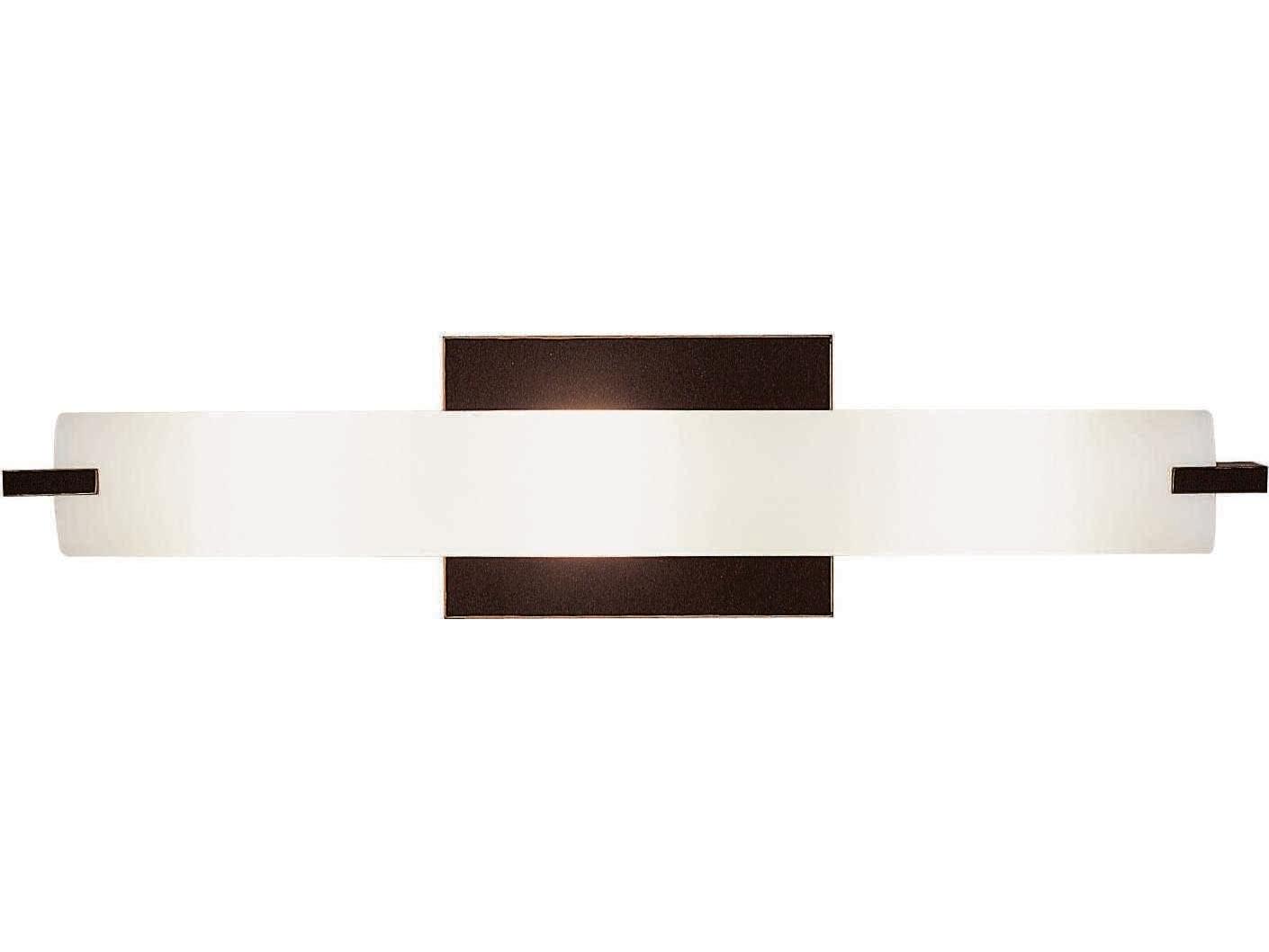 George Kovacs Tube 3-Light Dark Restoration Bronze Glass Vanity Light