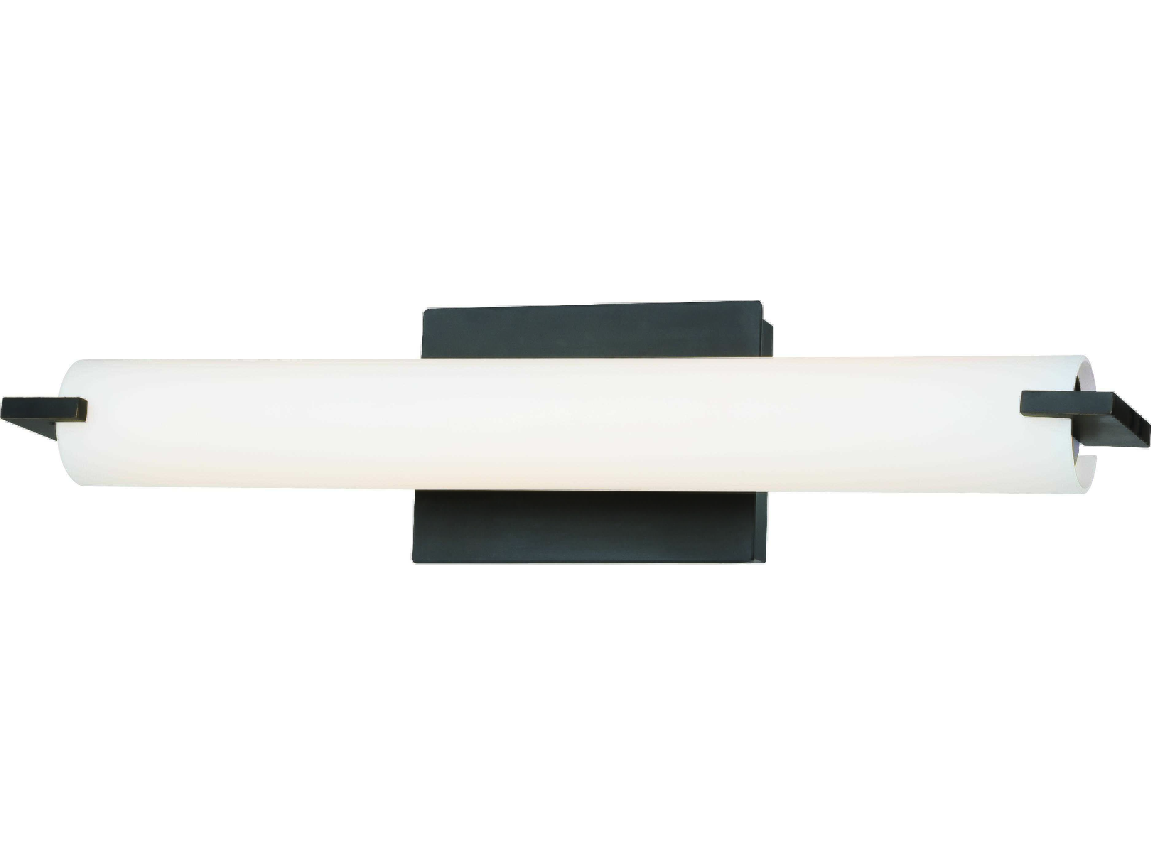 George Kovacs Tube 1-Light Dark Restoration Bronze Glass LED Vanity Light