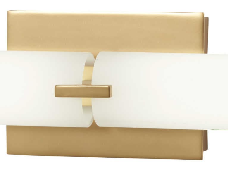 George Kovacs Tube 2-Light Honey Gold Glass LED Wall Sconce