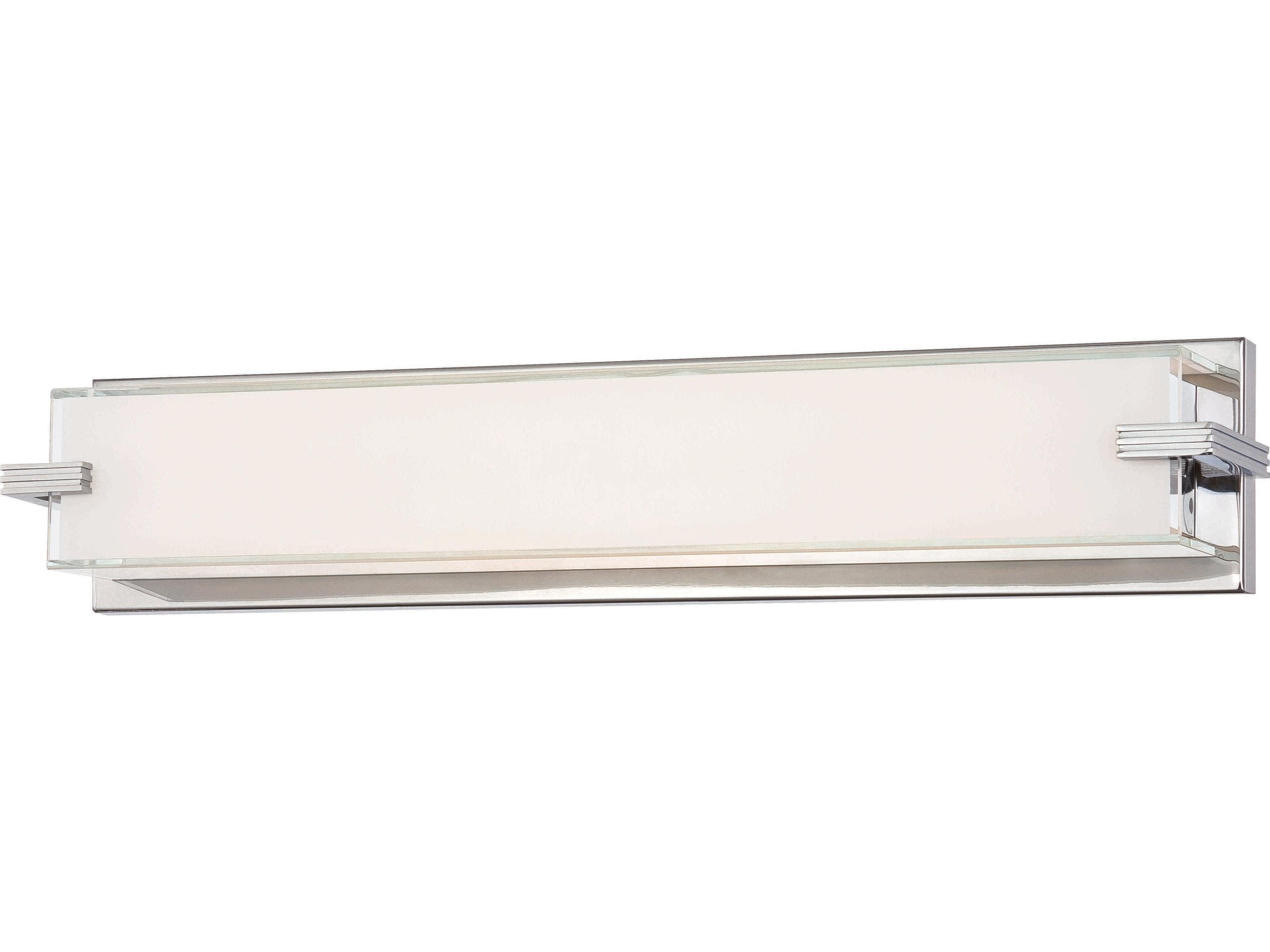 George Kovacs Cubism 1-Light Chrome Glass LED Vanity Light