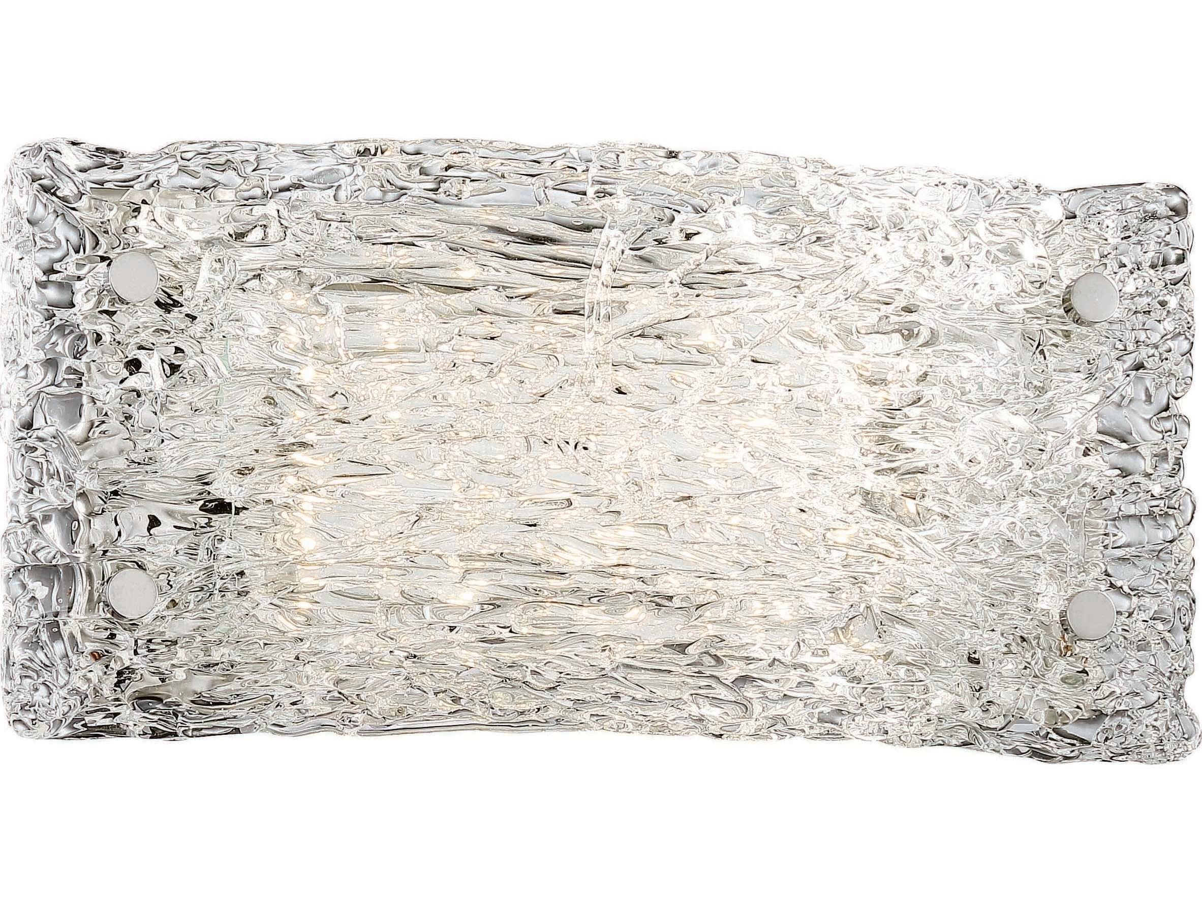 George Kovacs Forest Ice 1-Light Chrome Glass LED Wall Sconce