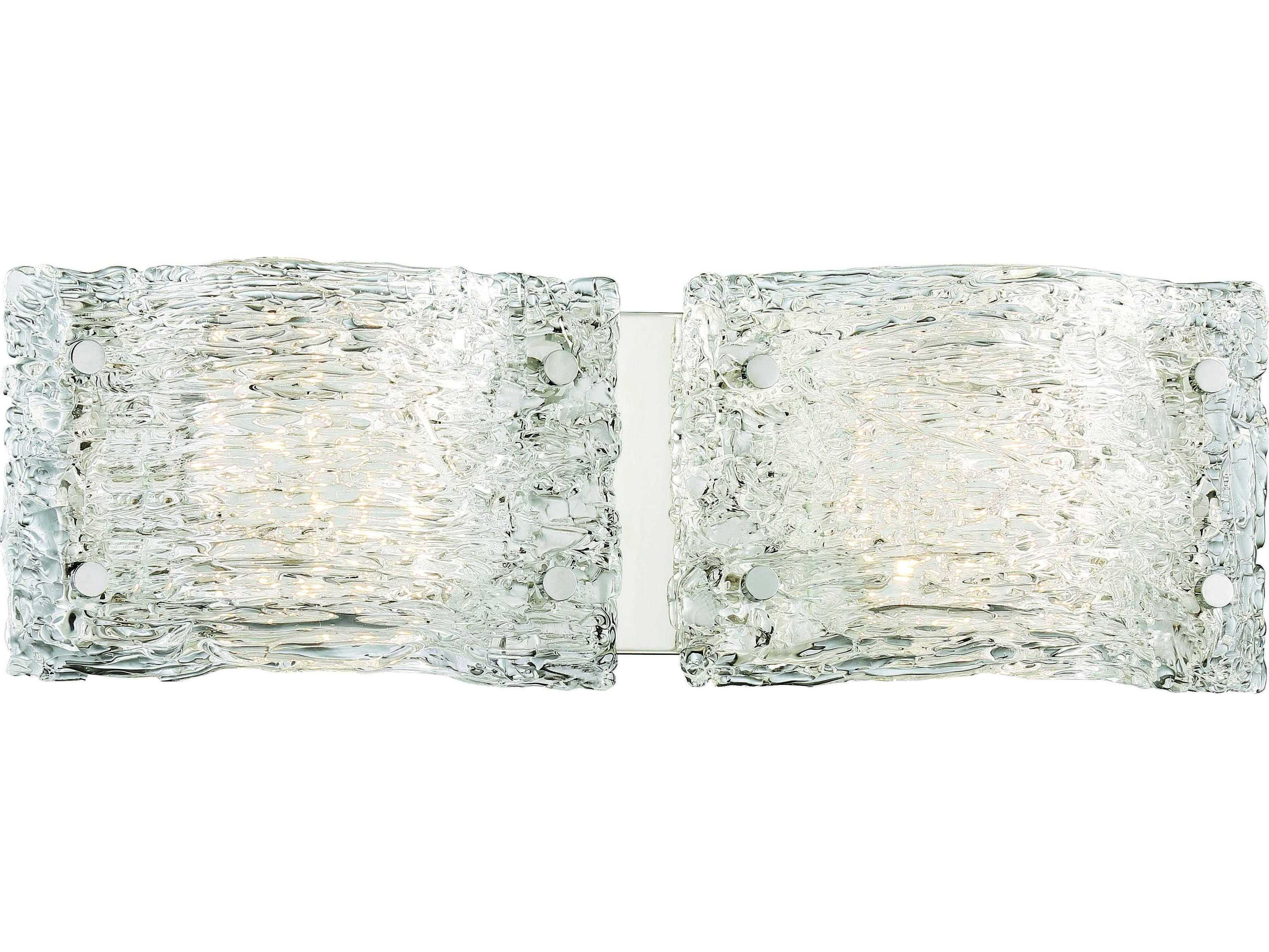 George Kovacs Forest Ice 2-Light Chrome Glass LED Vanity Light