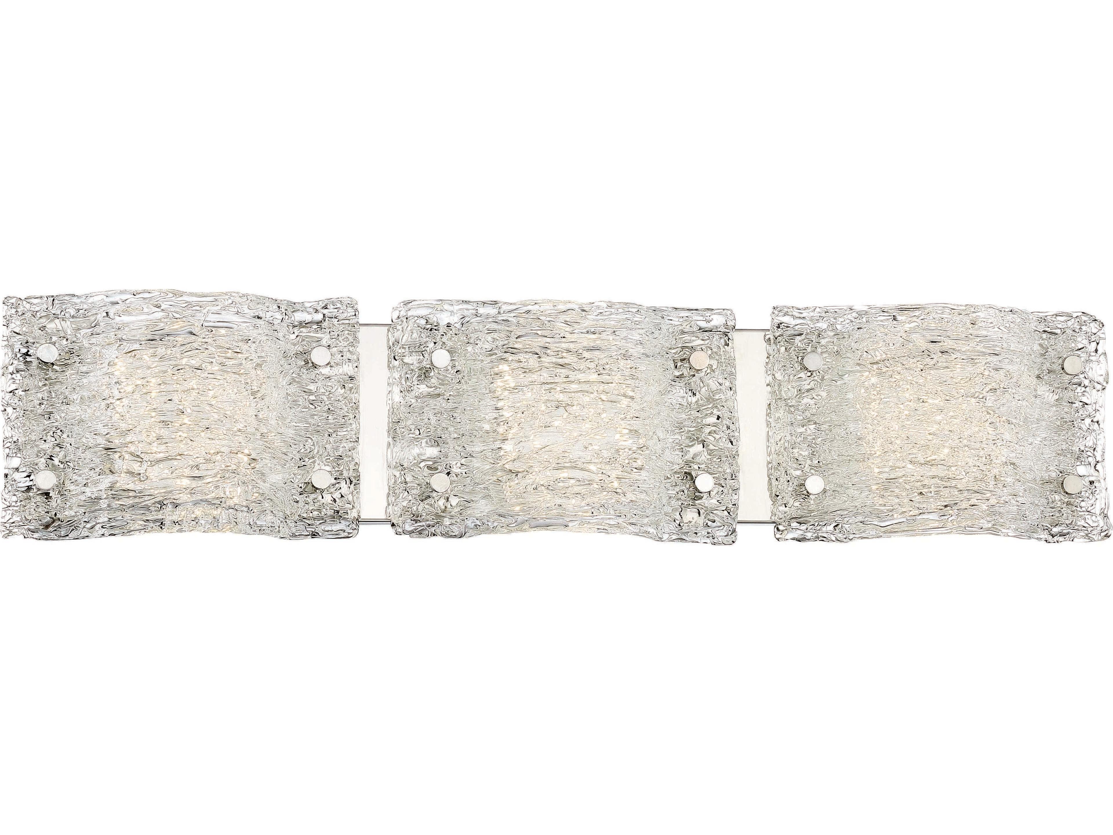 George Kovacs Forest Ice 3-Light Chrome Glass LED Vanity Light