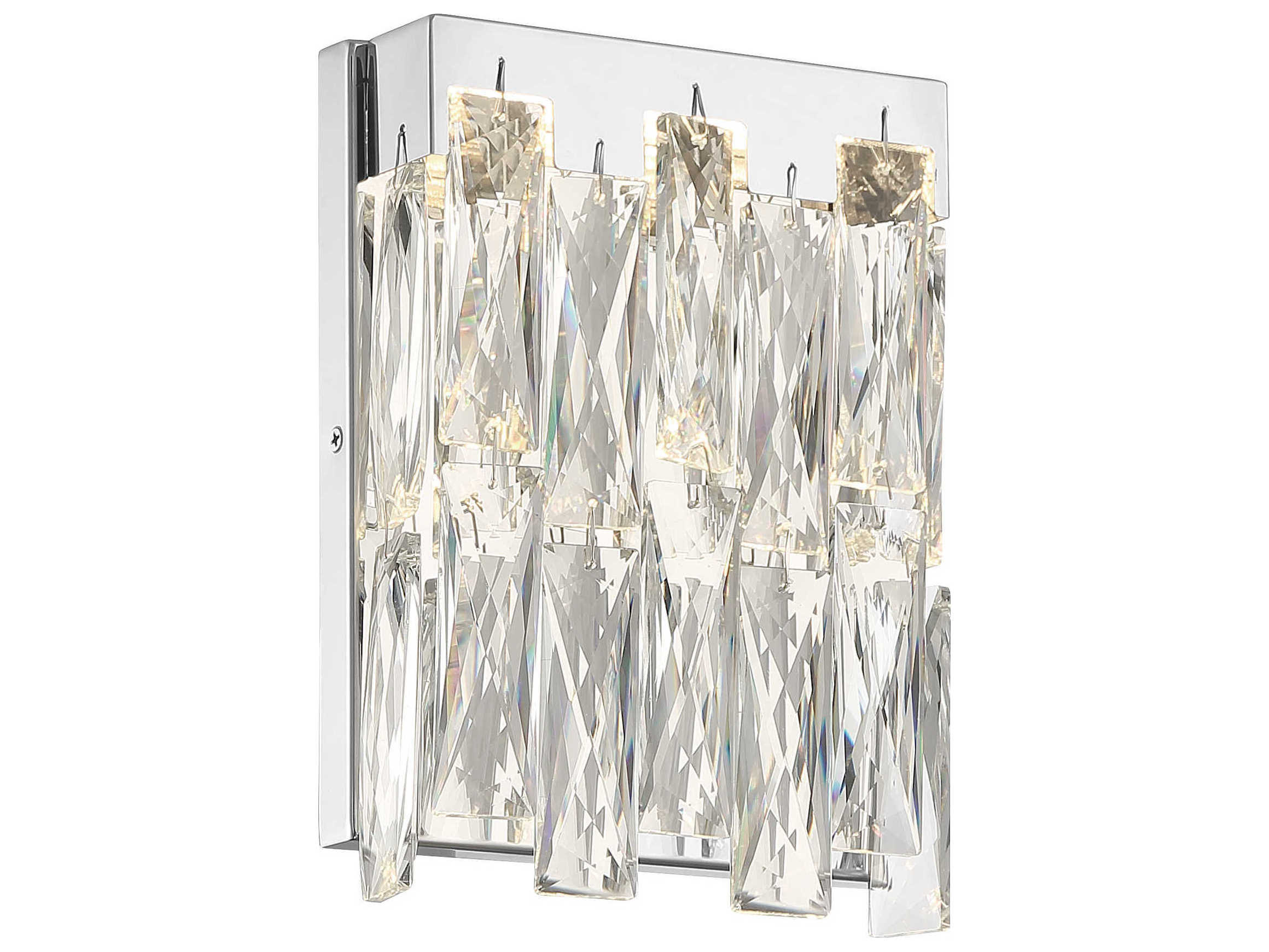 George Kovacs Curio 1-Light Chrome Crystal Glass Wall Sconce