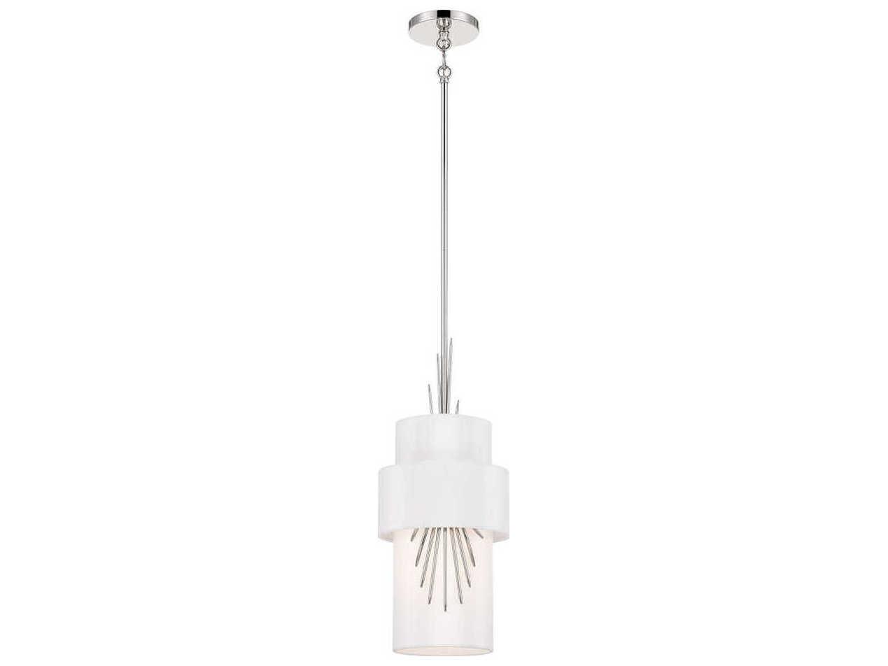 George Kovacs Gramercy 1-Light Polished Nickel Cylinder Mini Pendant