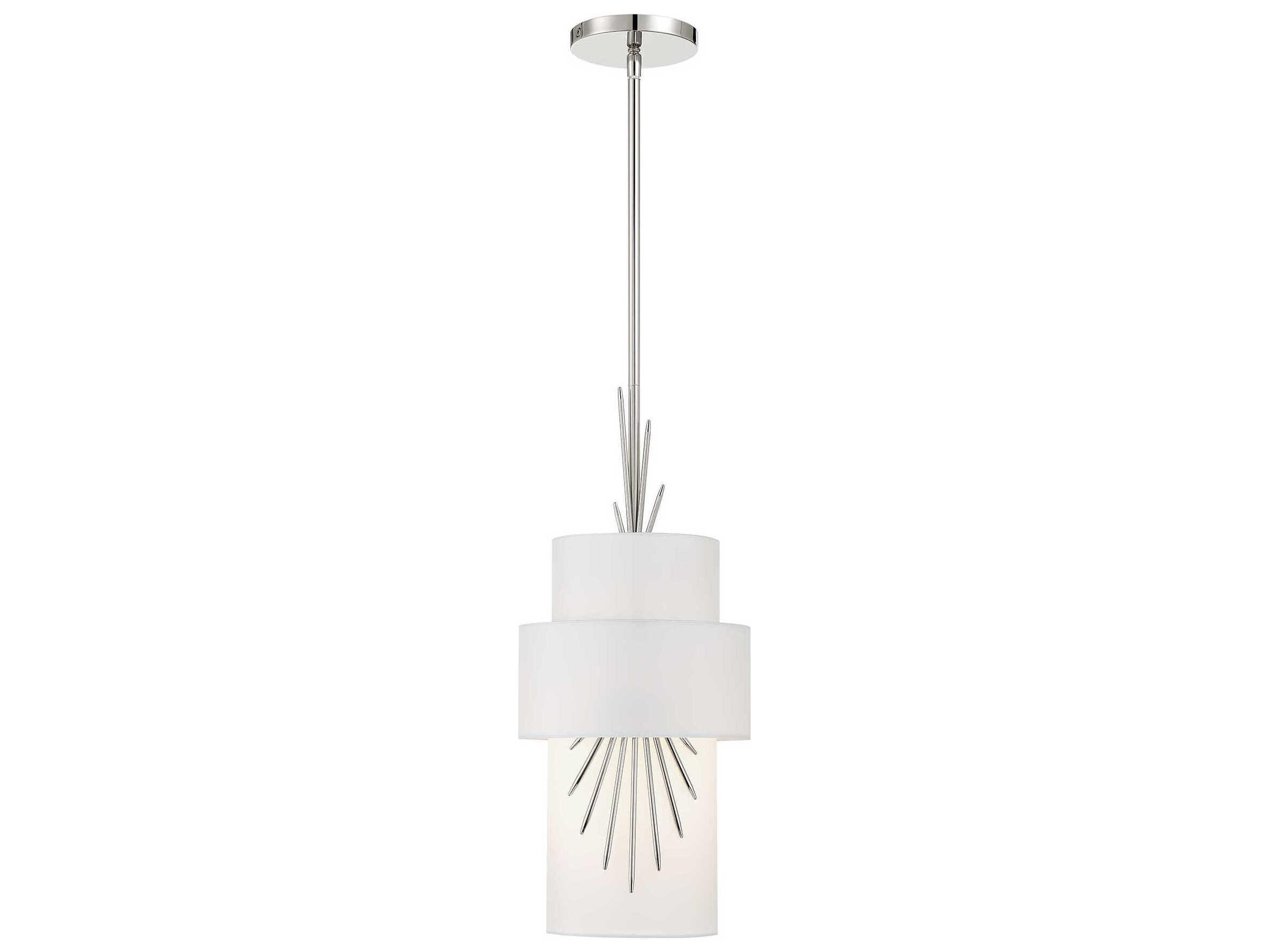 George Kovacs Gramercy 1-Light Polished Nickel Cylinder Mini Pendant