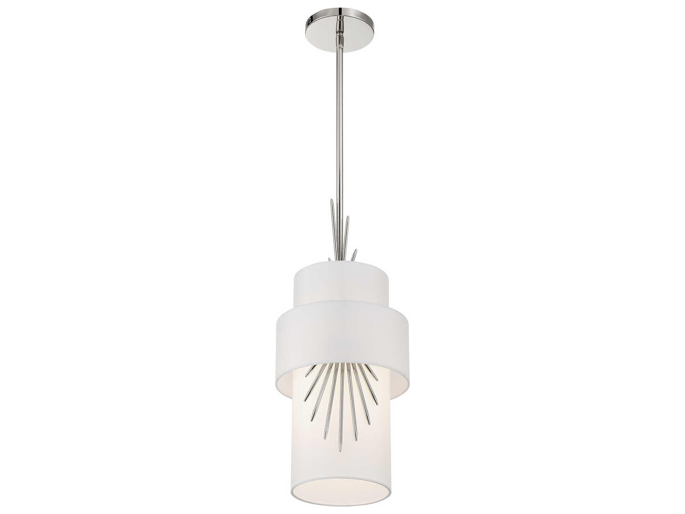 George Kovacs Gramercy 1-Light Polished Nickel Cylinder Mini Pendant