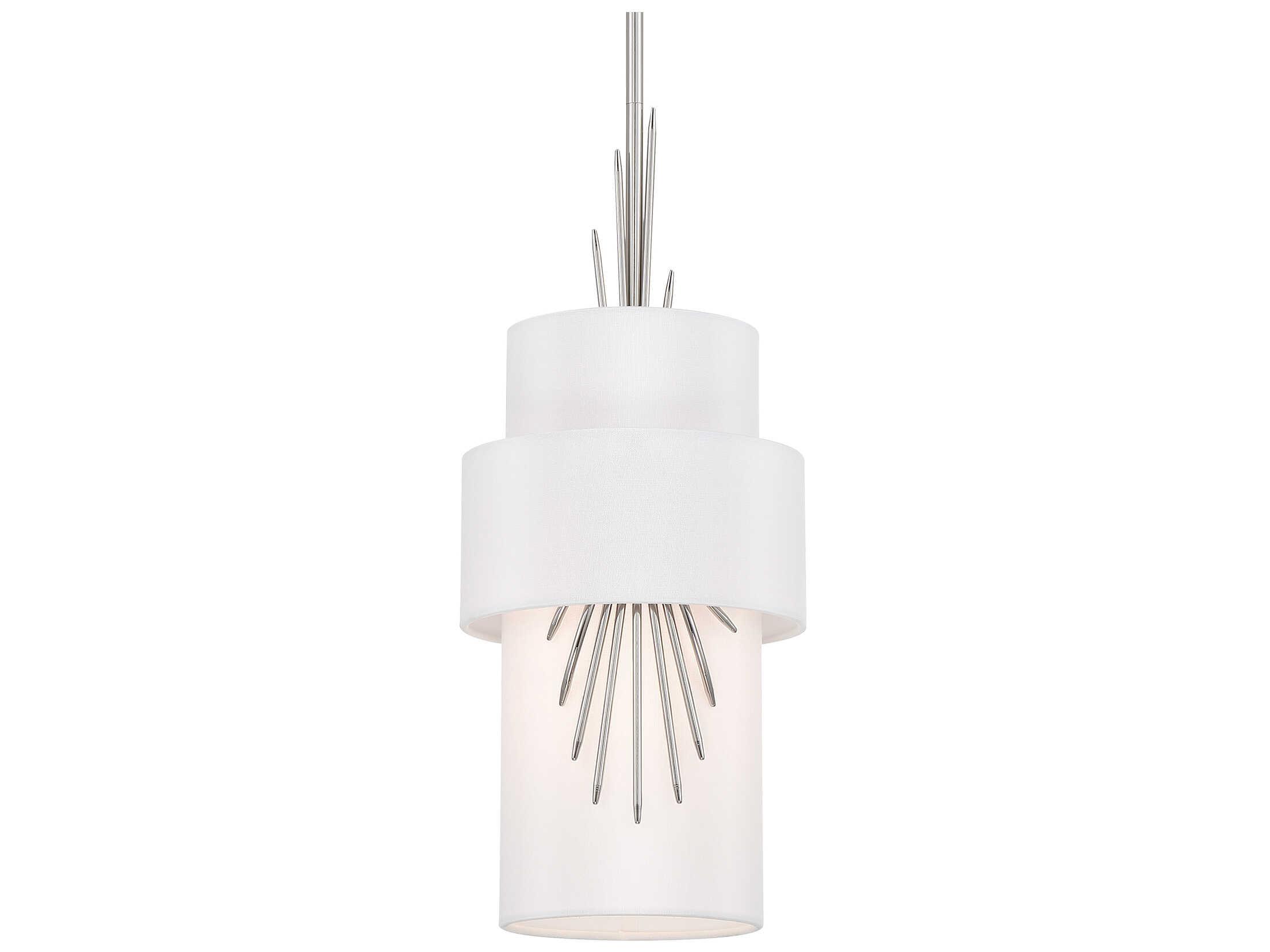 George Kovacs Gramercy 1-Light Polished Nickel Cylinder Mini Pendant