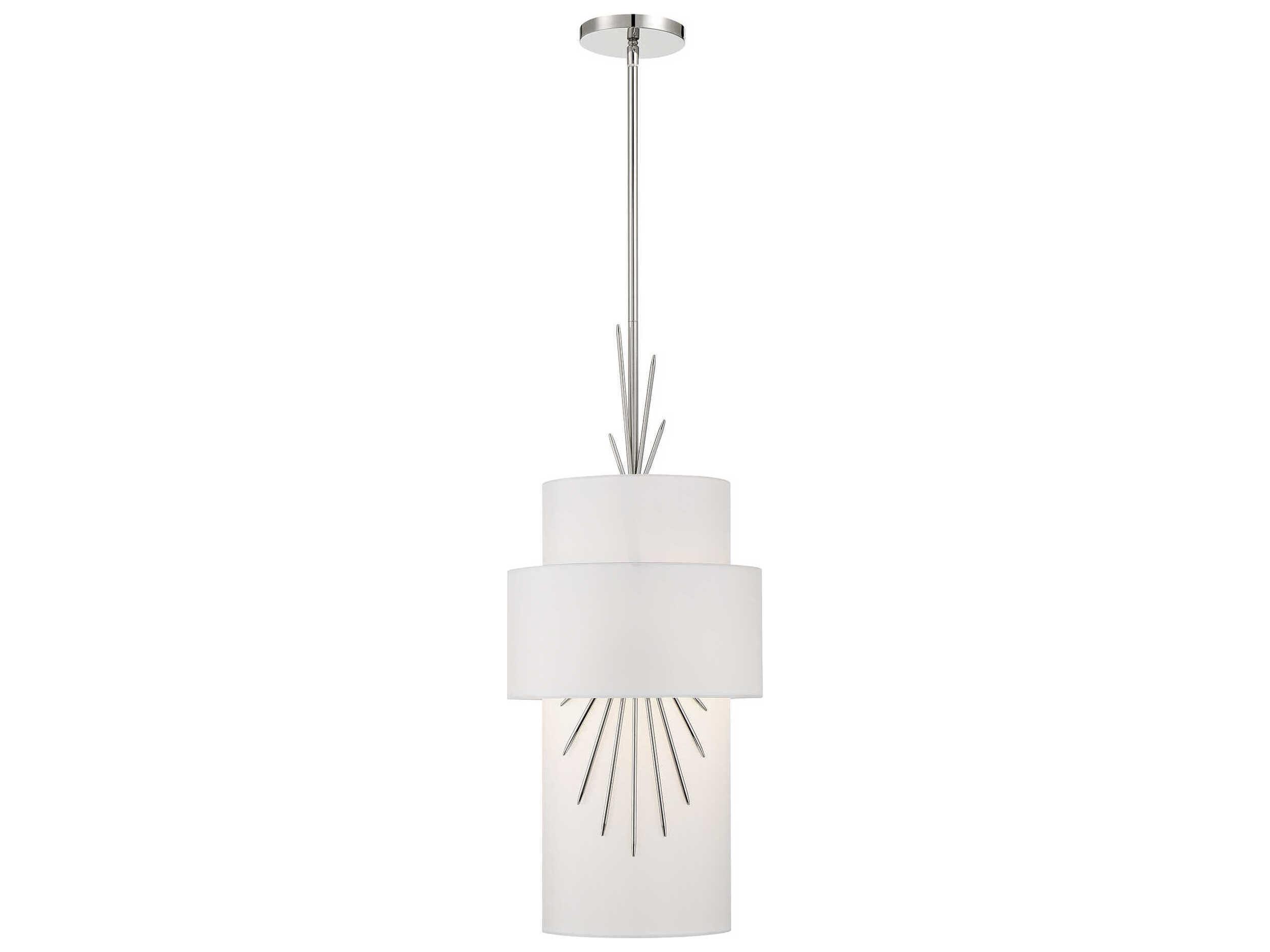 George Kovacs Gramercy 1-Light Polished Nickel Cylinder Mini Pendant